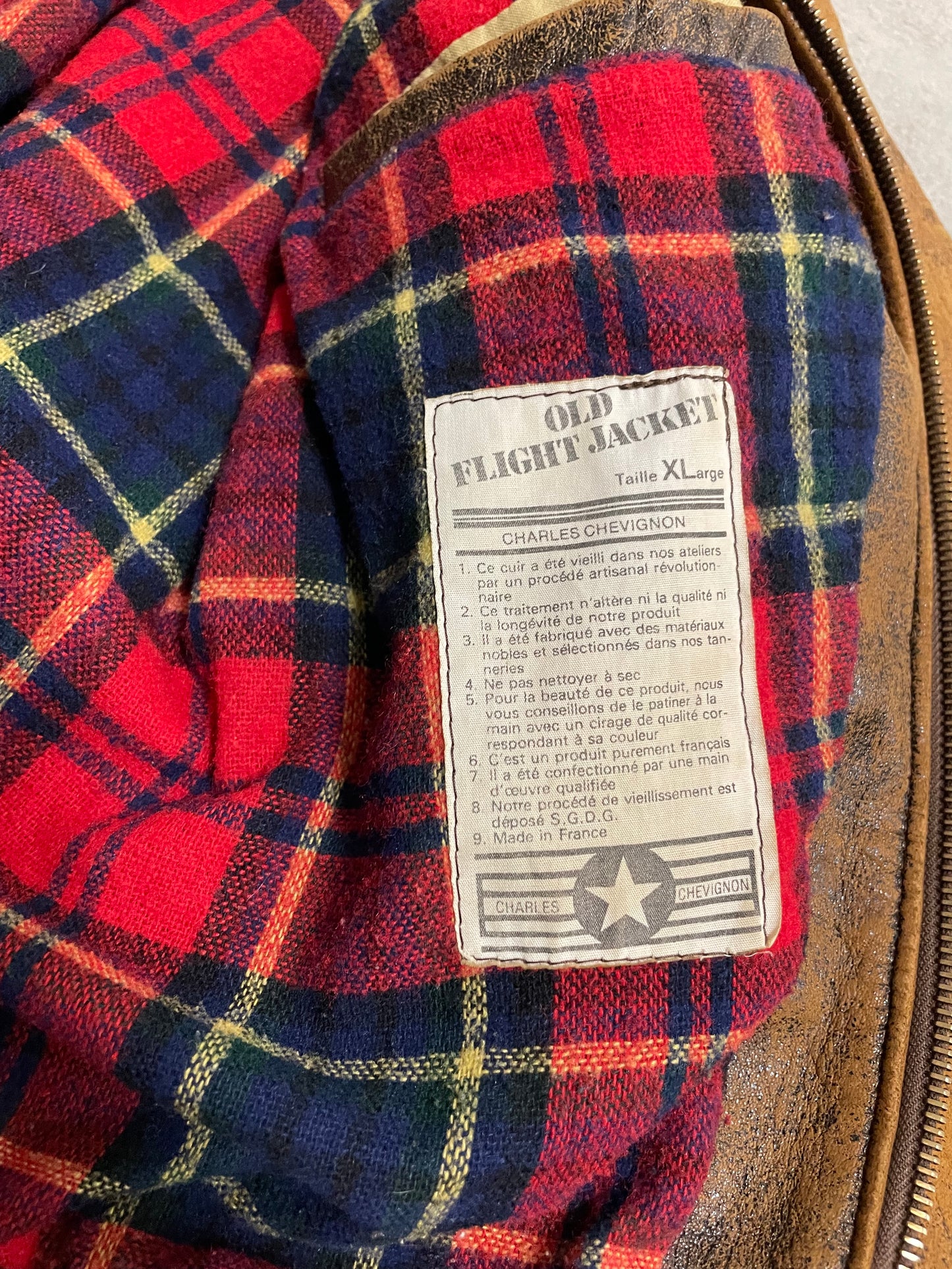Chaqueta Aviador Cuero Vintage Charles Chevignon 80’s - M