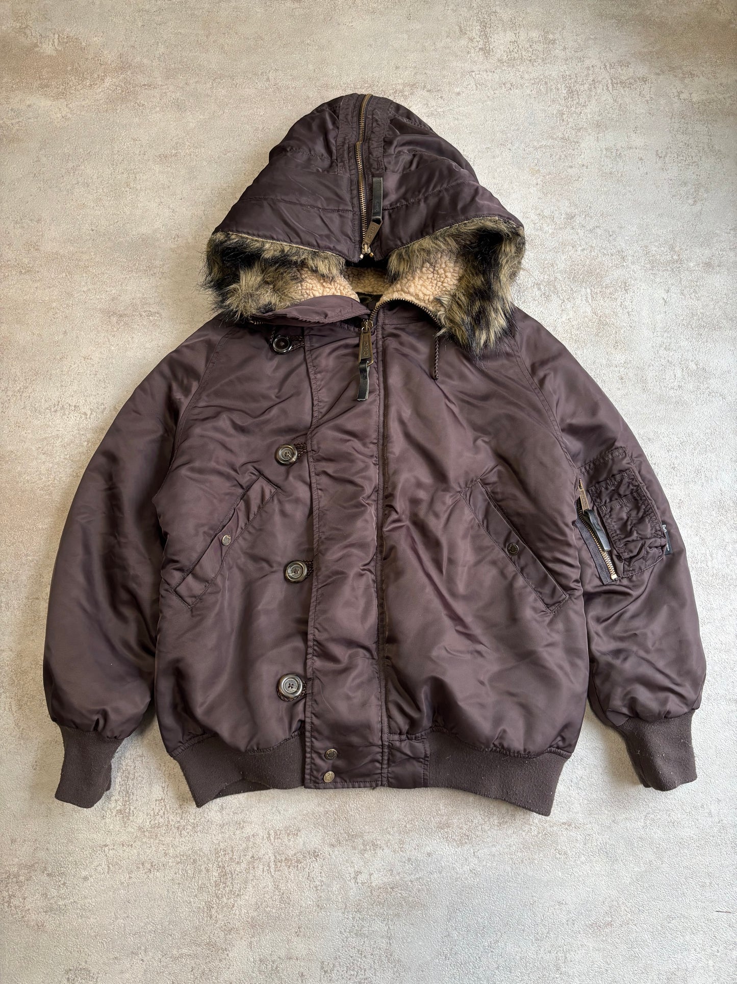 Chaqueta Bomber N2-B Fur Dolce & Gabbana 2002 Vintage - L