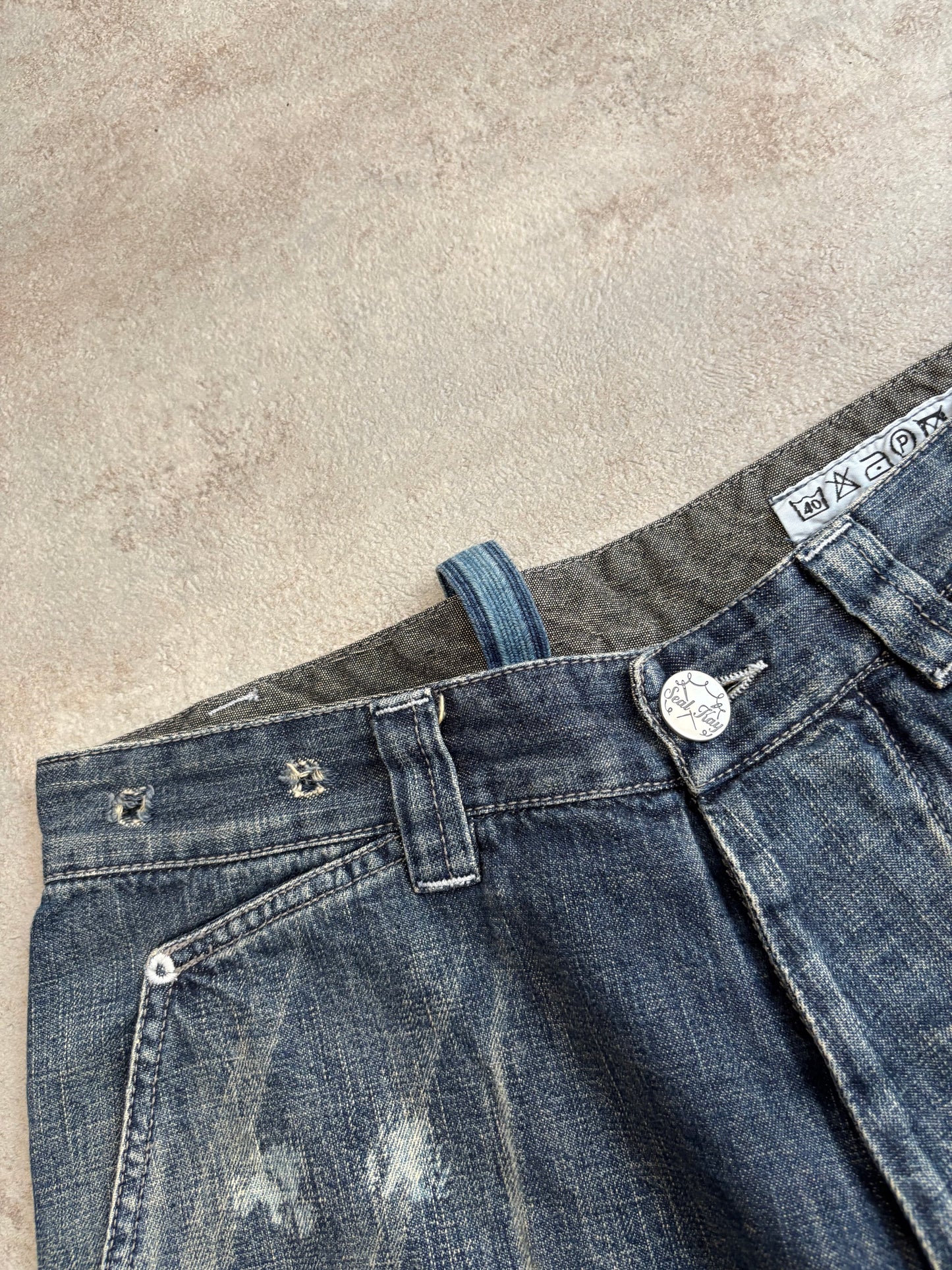 Shorts Asimétricos Seal Kay Vintage - S