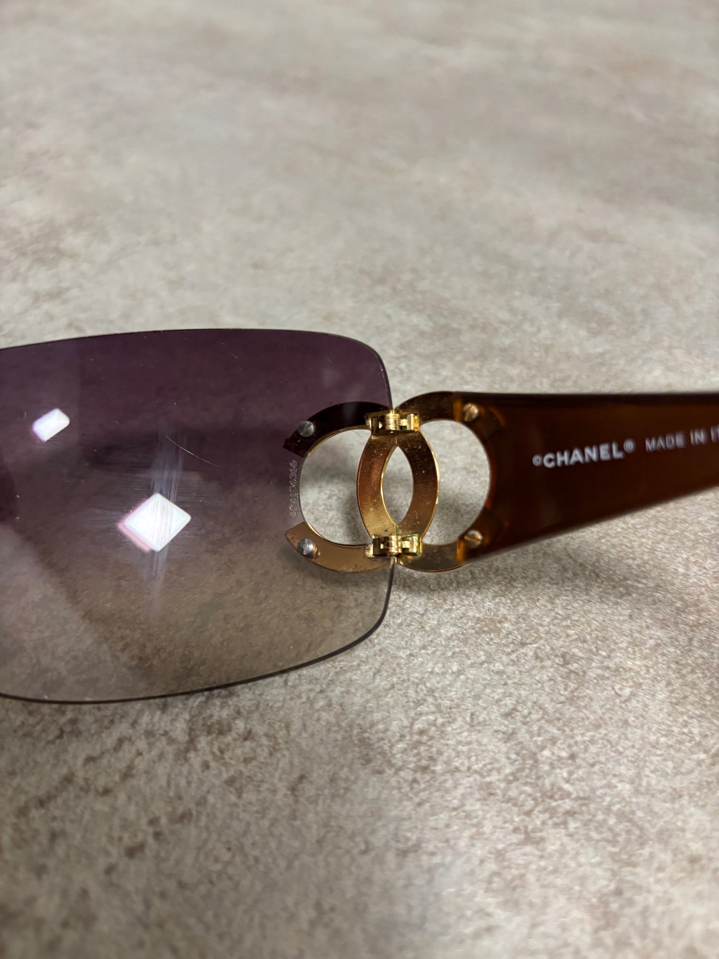 Gafas De Sol Pantalla Chanel ‘Big Logo’ 00s Vintage