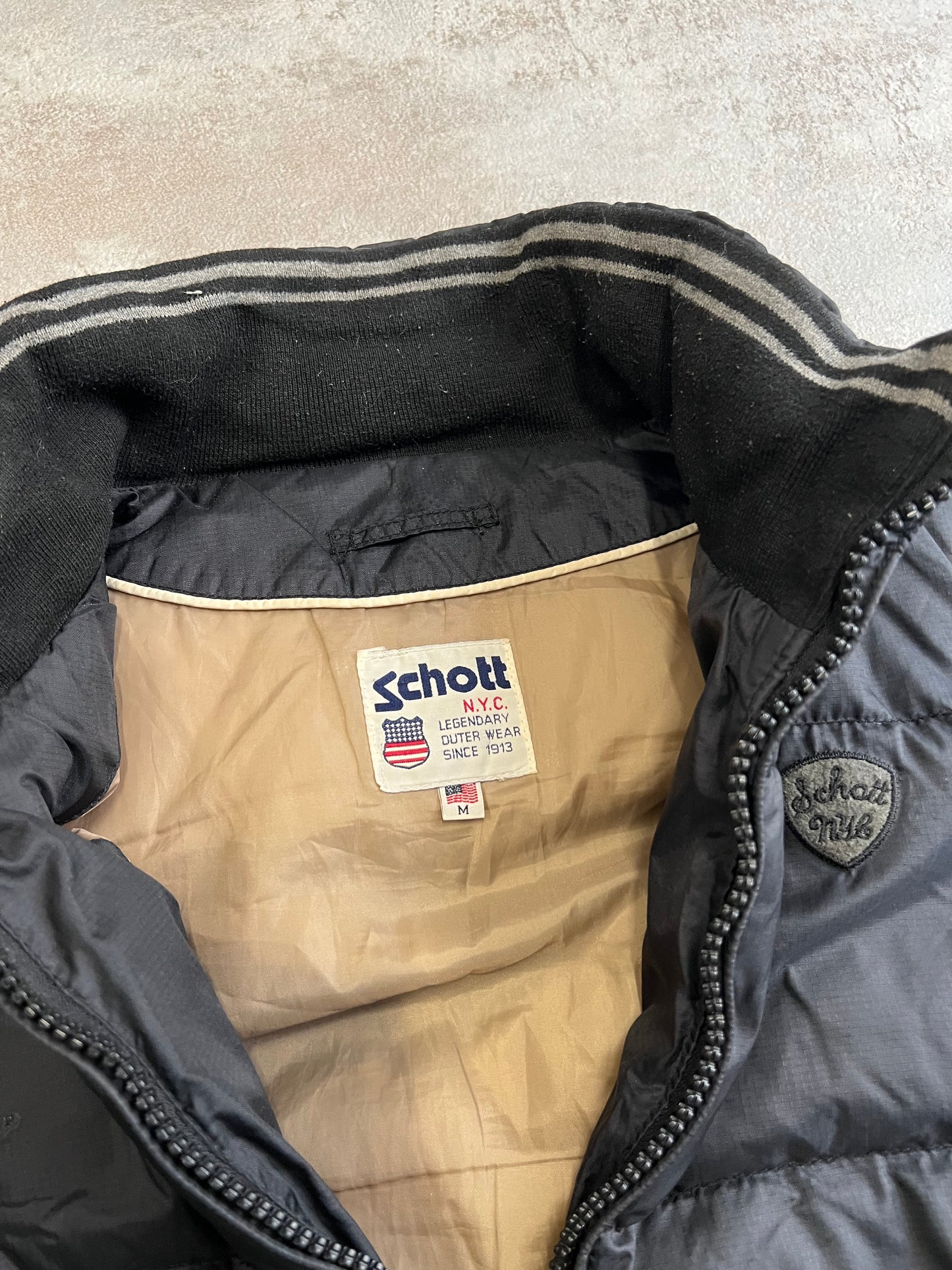 Chaleco Puffer Vintage Schott NYC - M