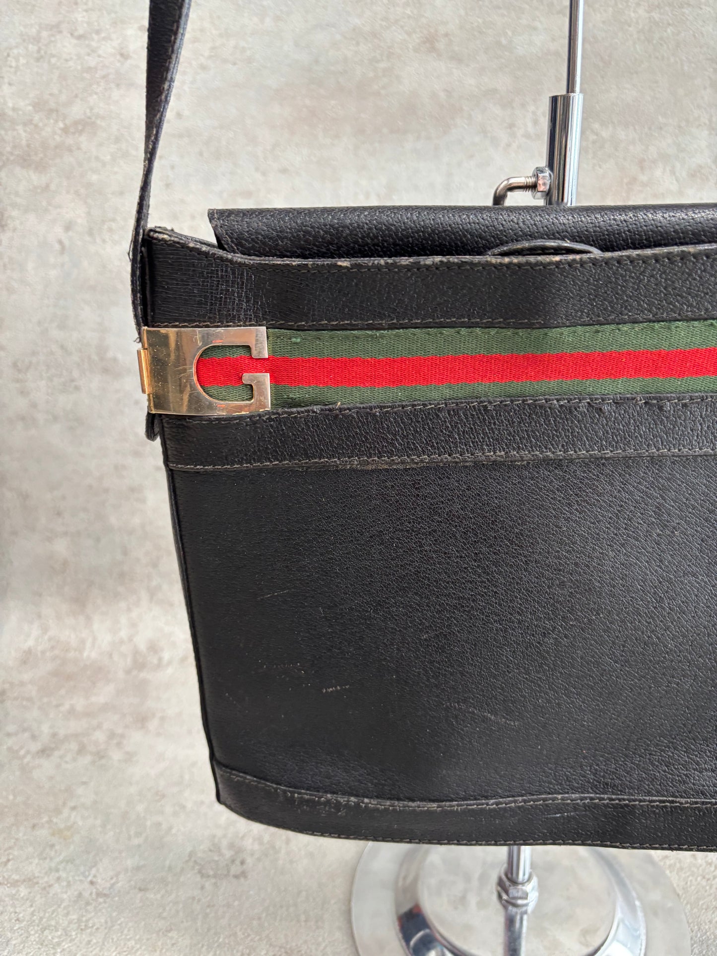 Bolsa Ophidia Bucket Cuero Gucci 80s Vintage