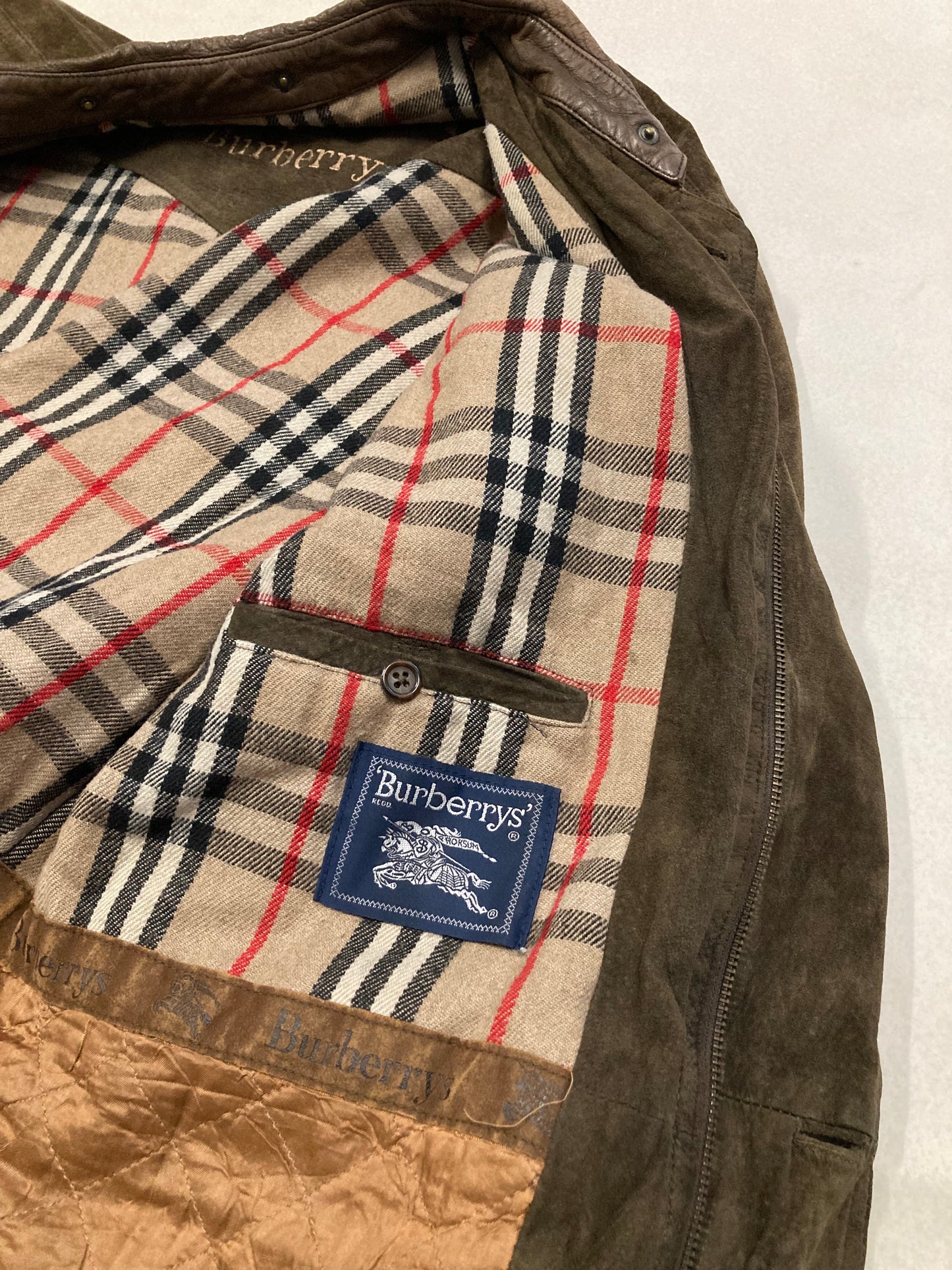 Abrigo Largo Burberry ‘Novacheck’ 80s Vintage - L