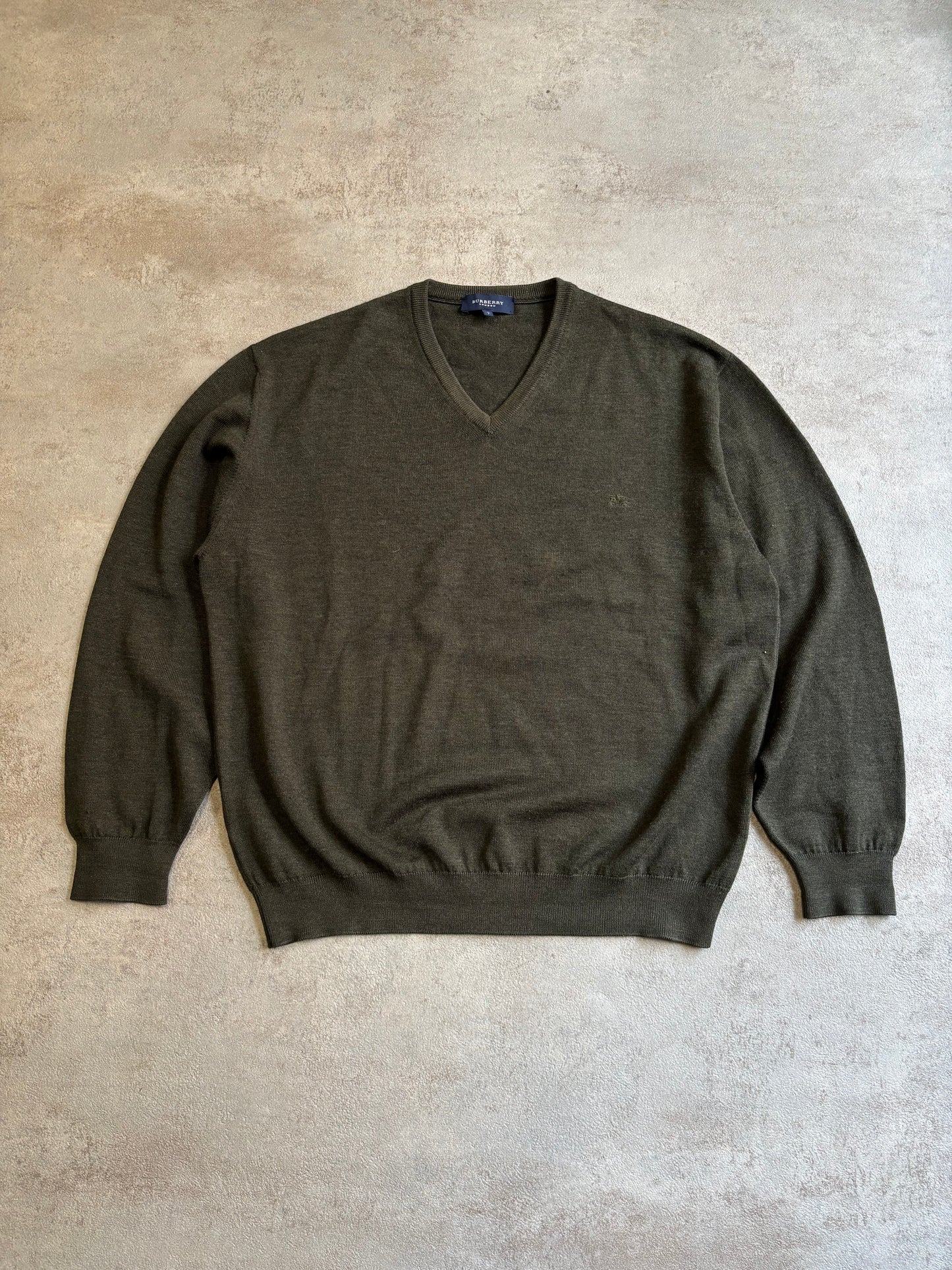 Jersey Cuello Pico Burberry 00s Vintage - L