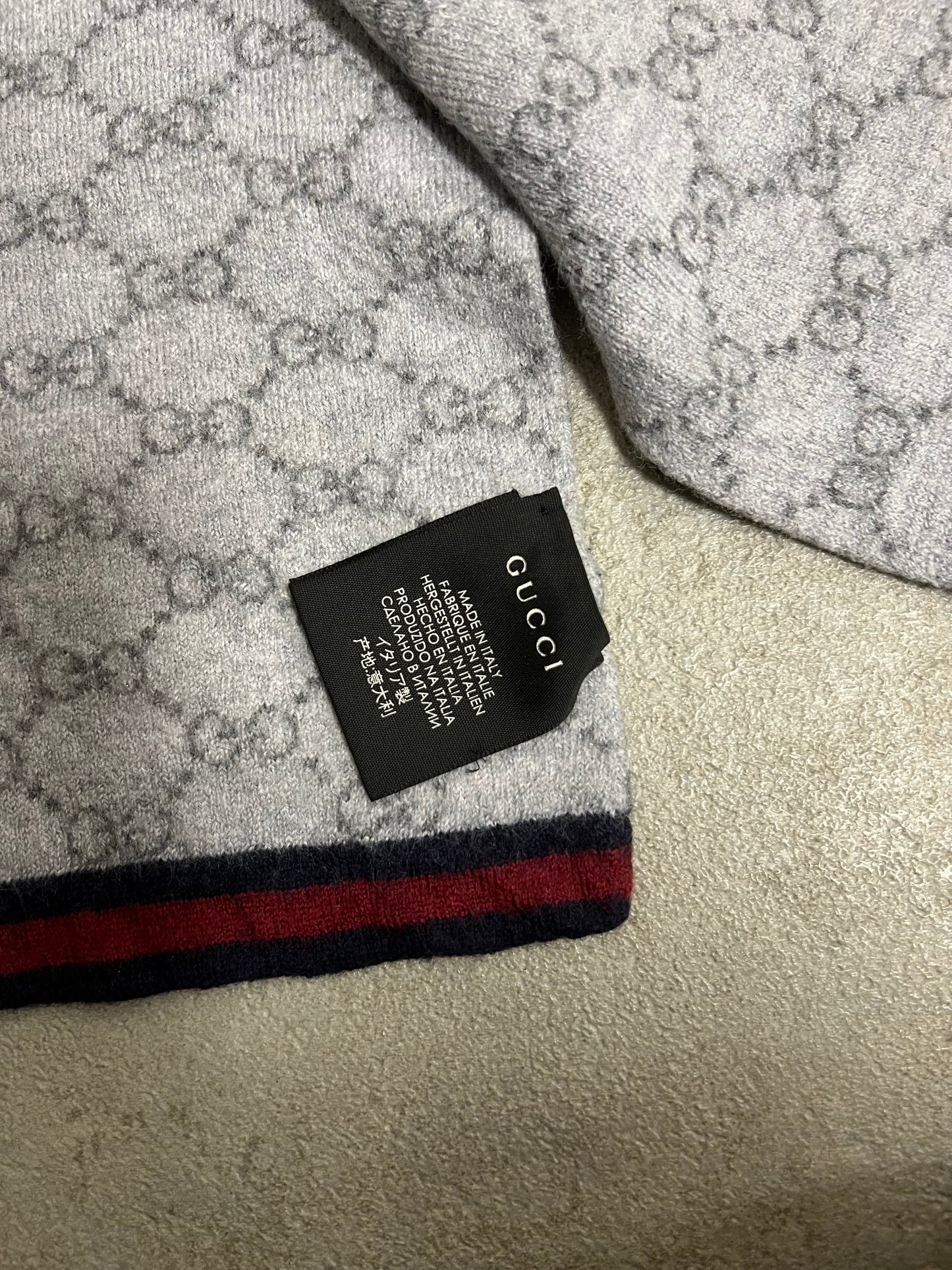 Bufanda Vintage Gucci GG Monogram