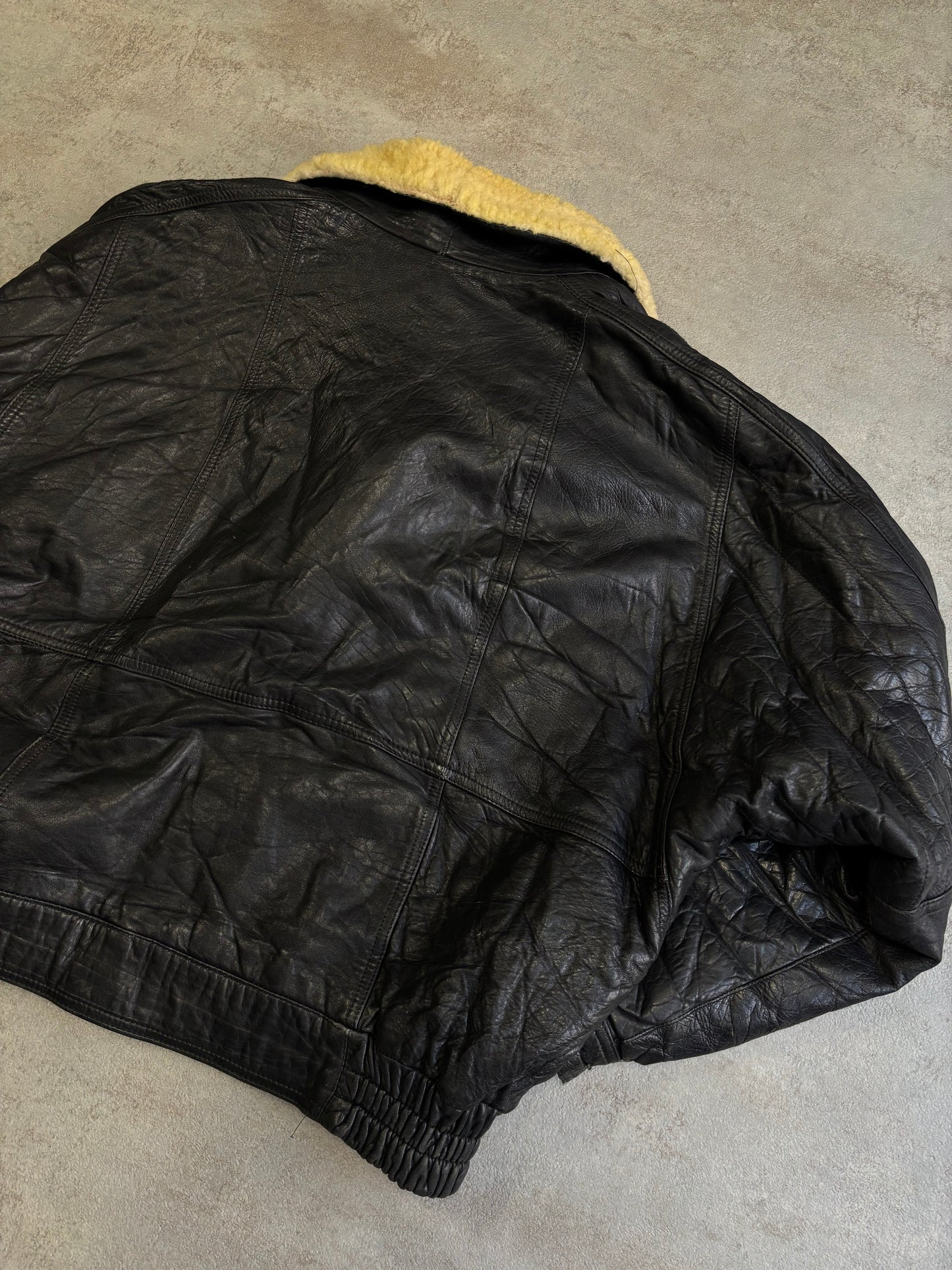 Chaqueta Cargo Cuero Cortefiel 00s Vintage - M