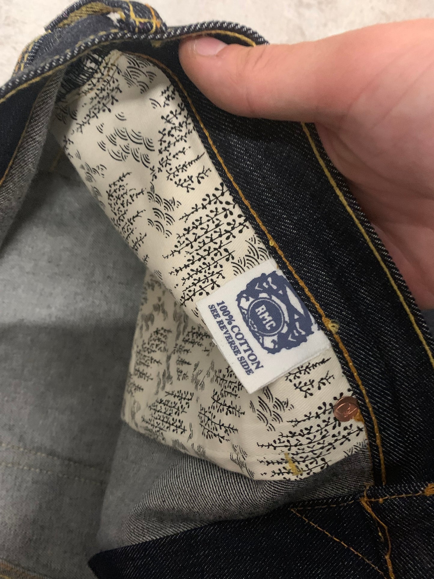 Pantalones Baggy Jeans Bordado Japonés Vintage RMC Bootleg 00’s - XL