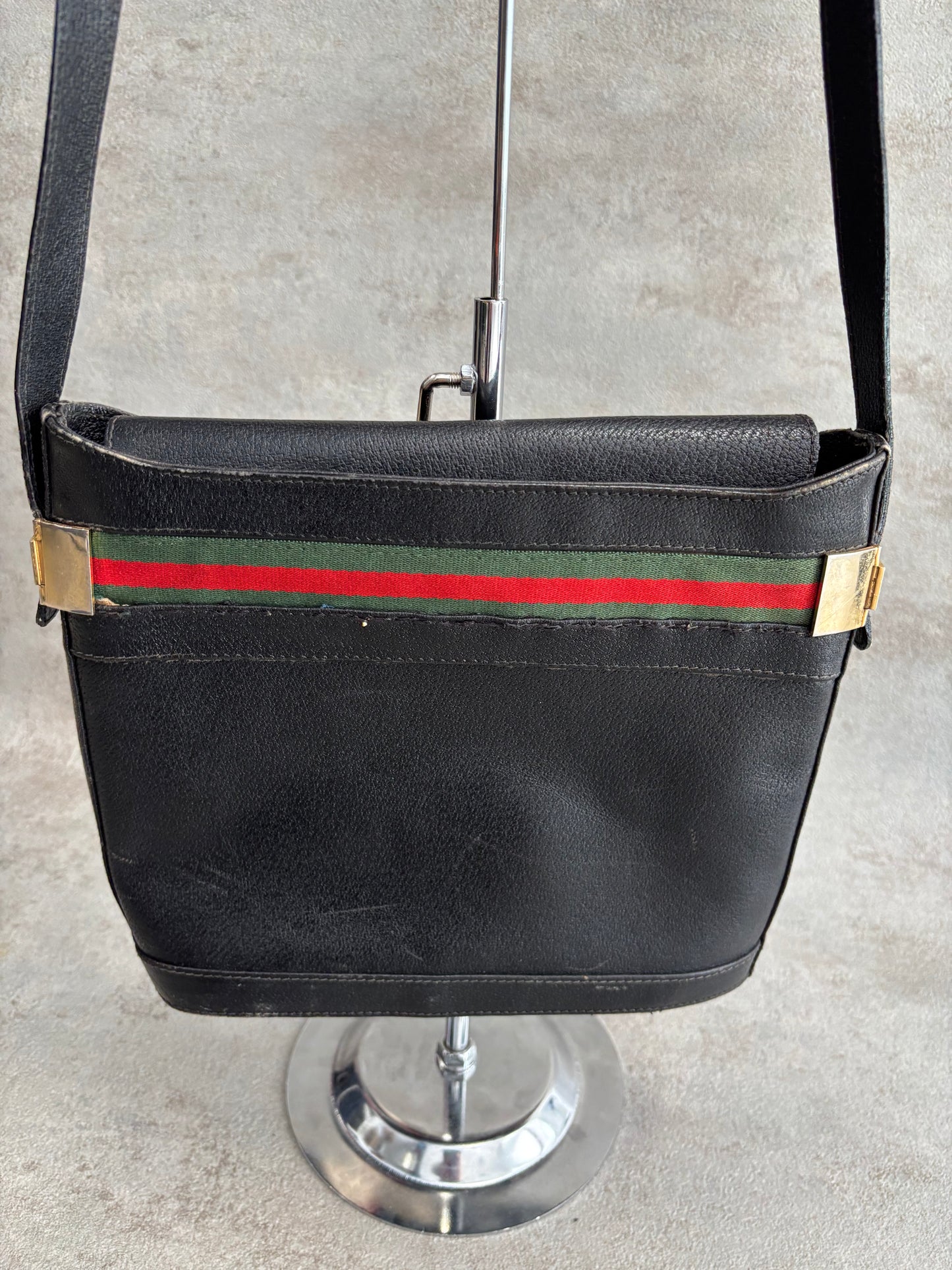 Bolsa Ophidia Bucket Cuero Gucci 80s Vintage