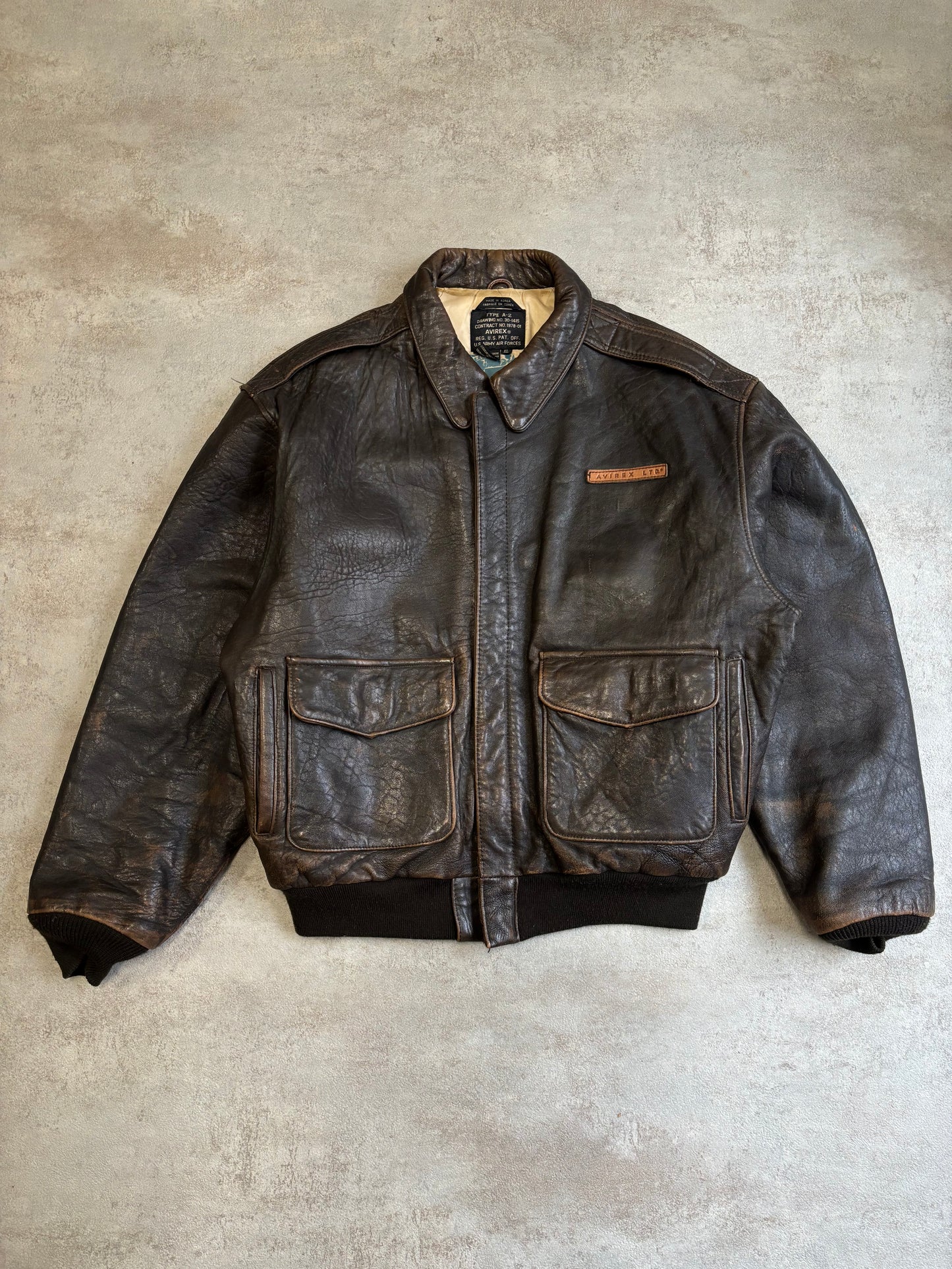 Chaqueta Cuero Avirex MacArthur 2001 Vintage - XL