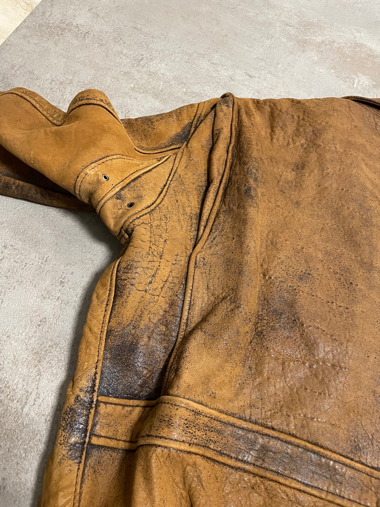 Chaqueta Aviador Cuero Vintage Charles Chevignon 80’s - M