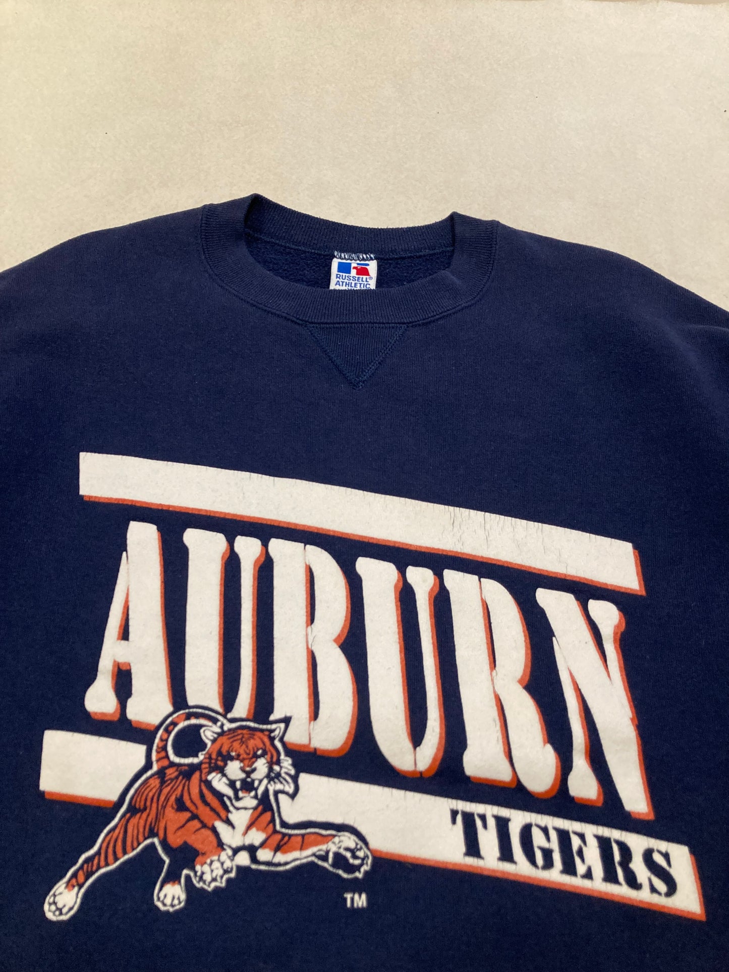 Sudadera Russell Auburn Tigers 90s Vintage - M