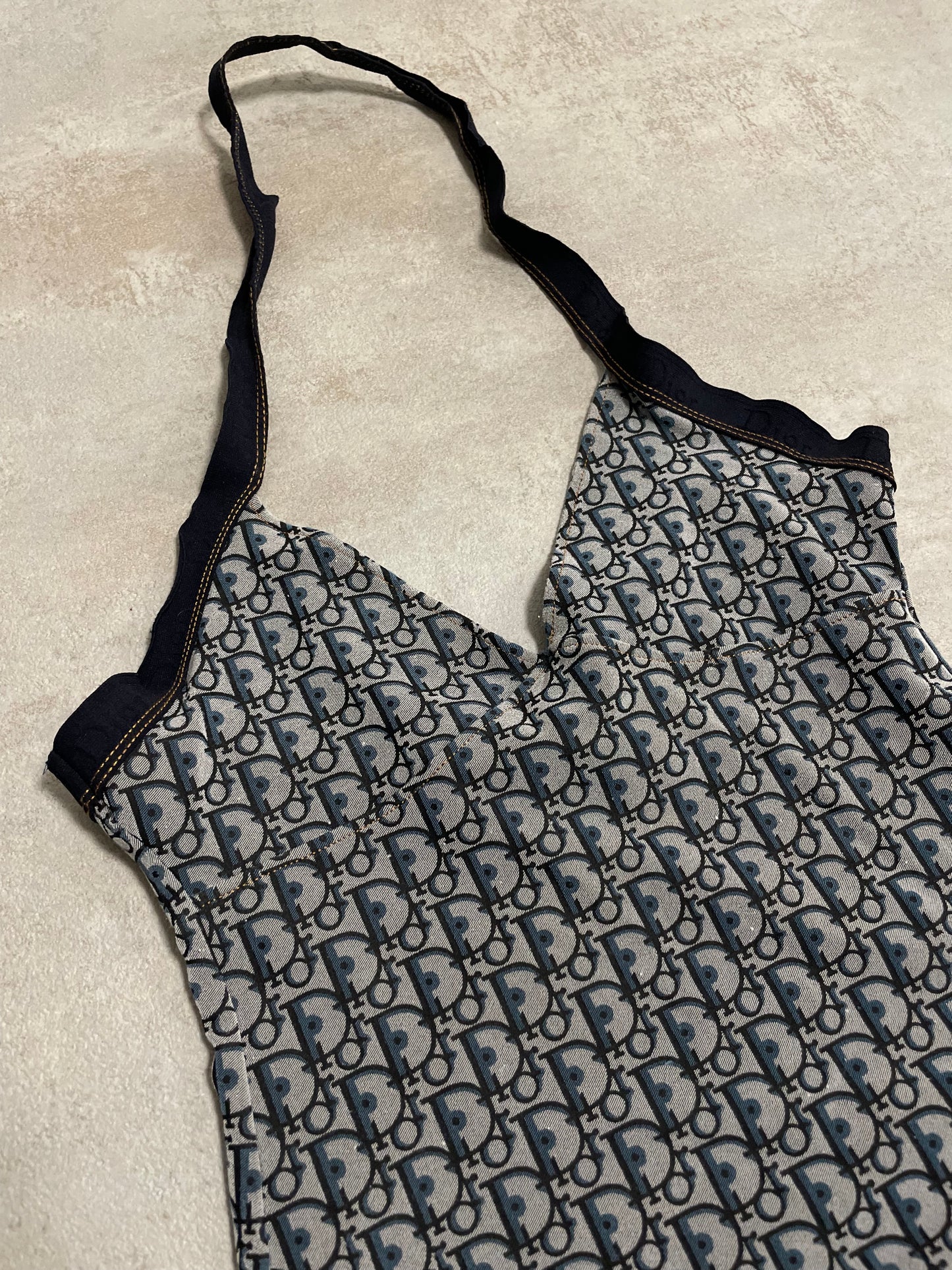 Vestido Corto Monogram Christian Dior 00s Vintage - M