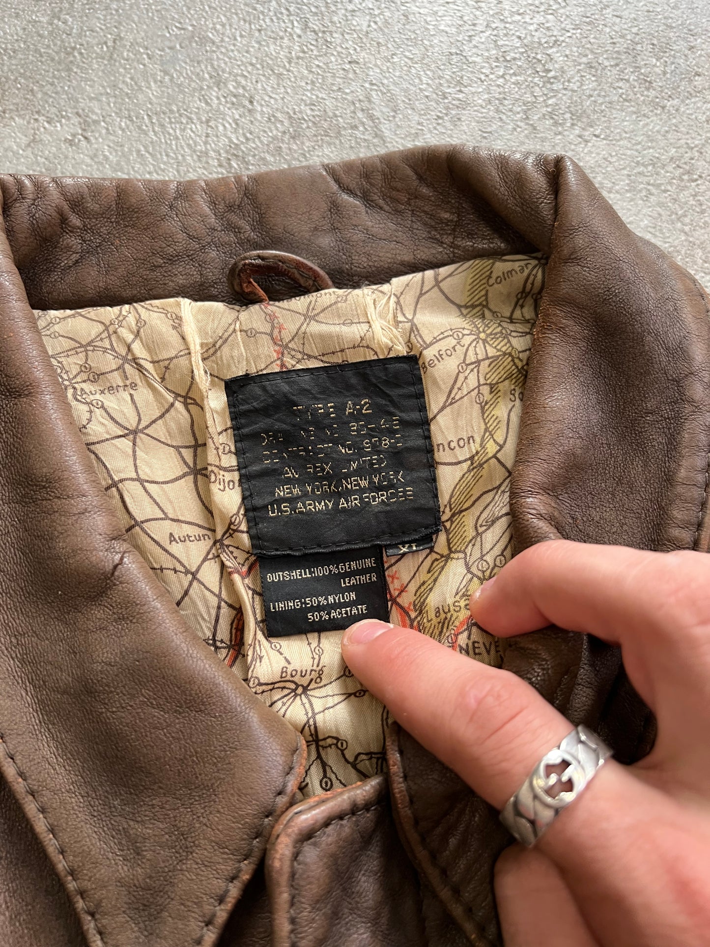 Chaqueta Cuero Aviador Vintage Avirex ‘ Fliying Tigers’ 1987 - L