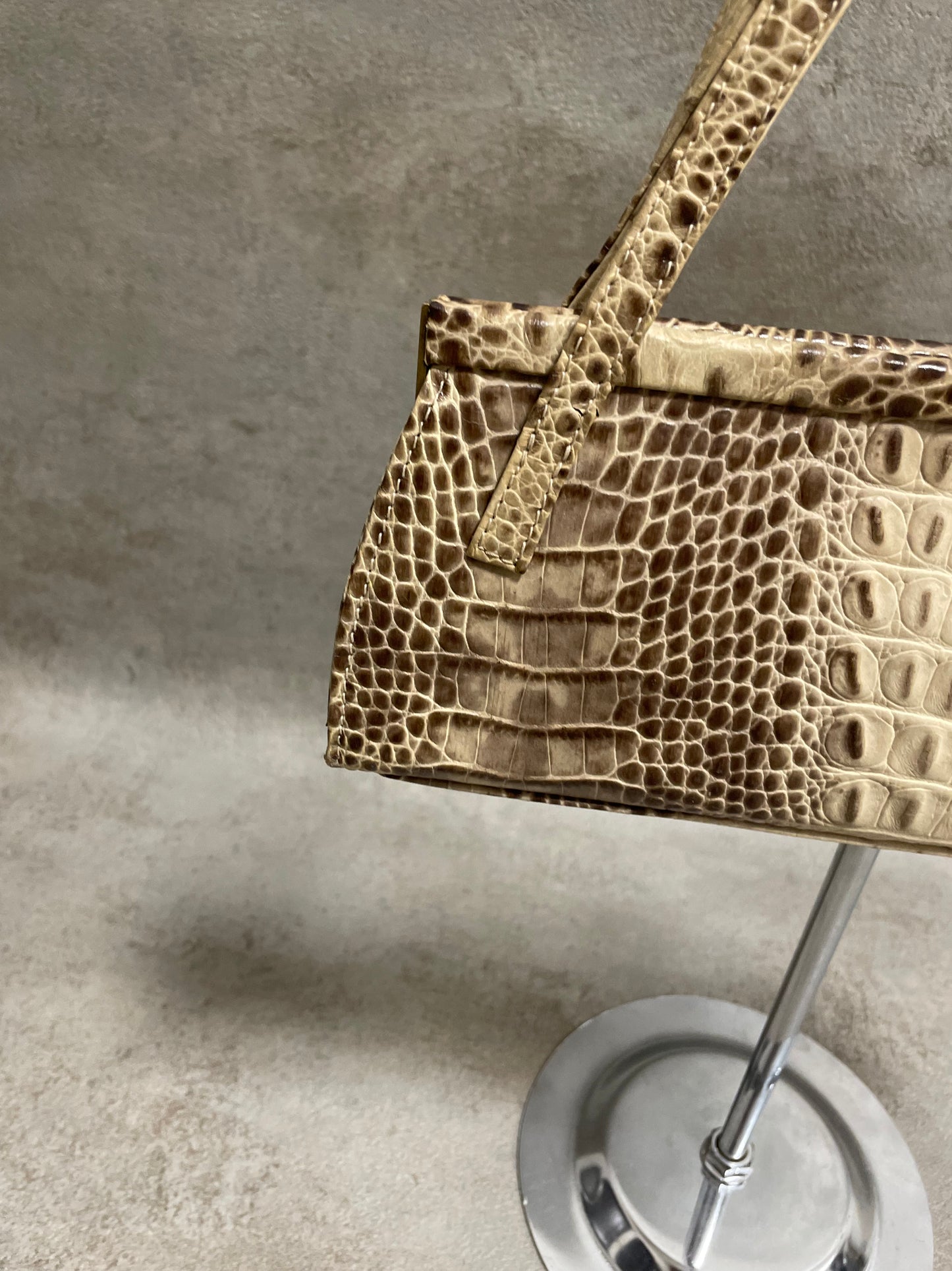 Bolso Baguette Piel ‘Estampado Cocodrilo’ Pierre Cardin 90s Vintage