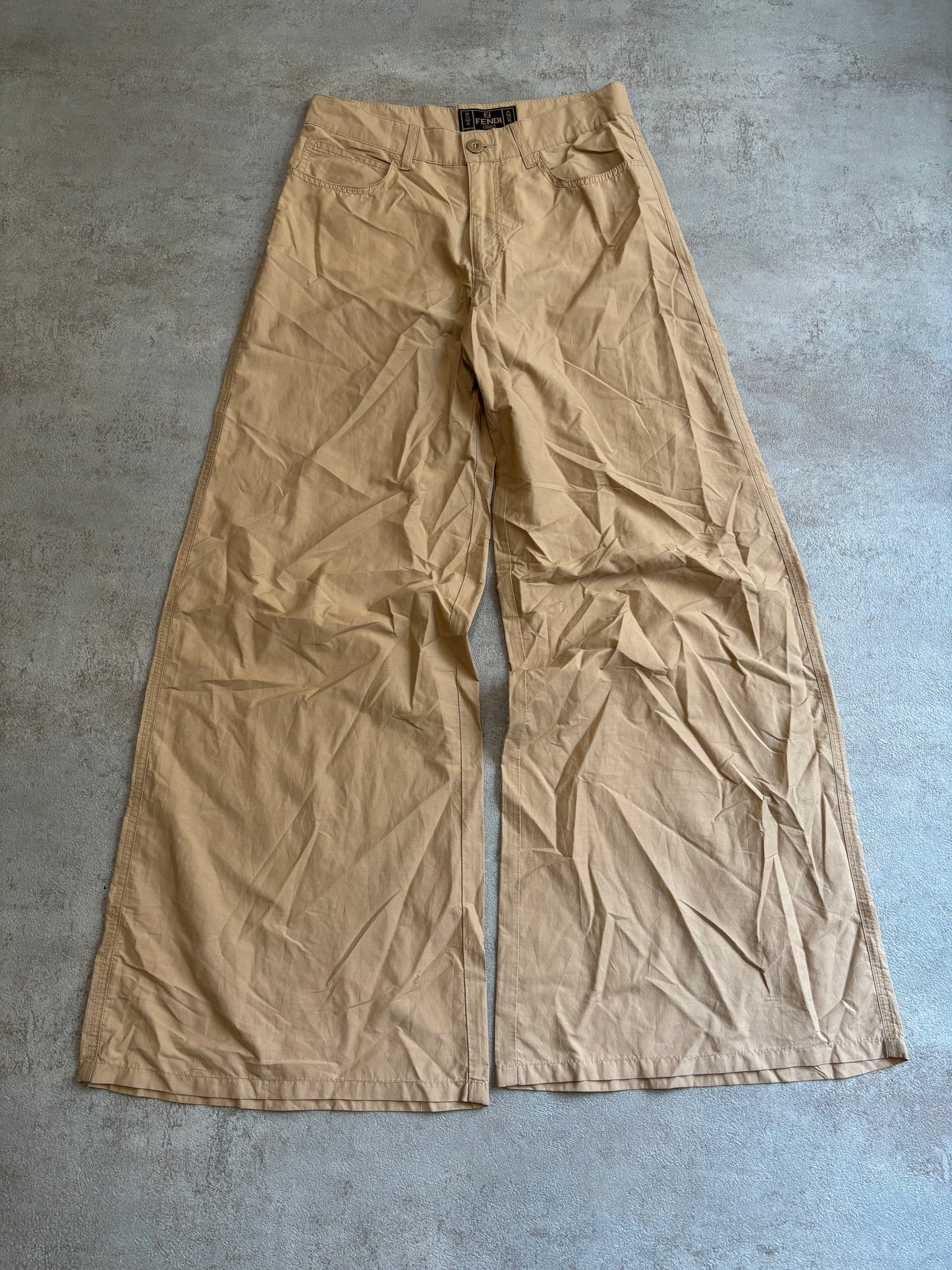 Pantalones ‘Wide Leg’ Campana Fendi 00s Vintage - S