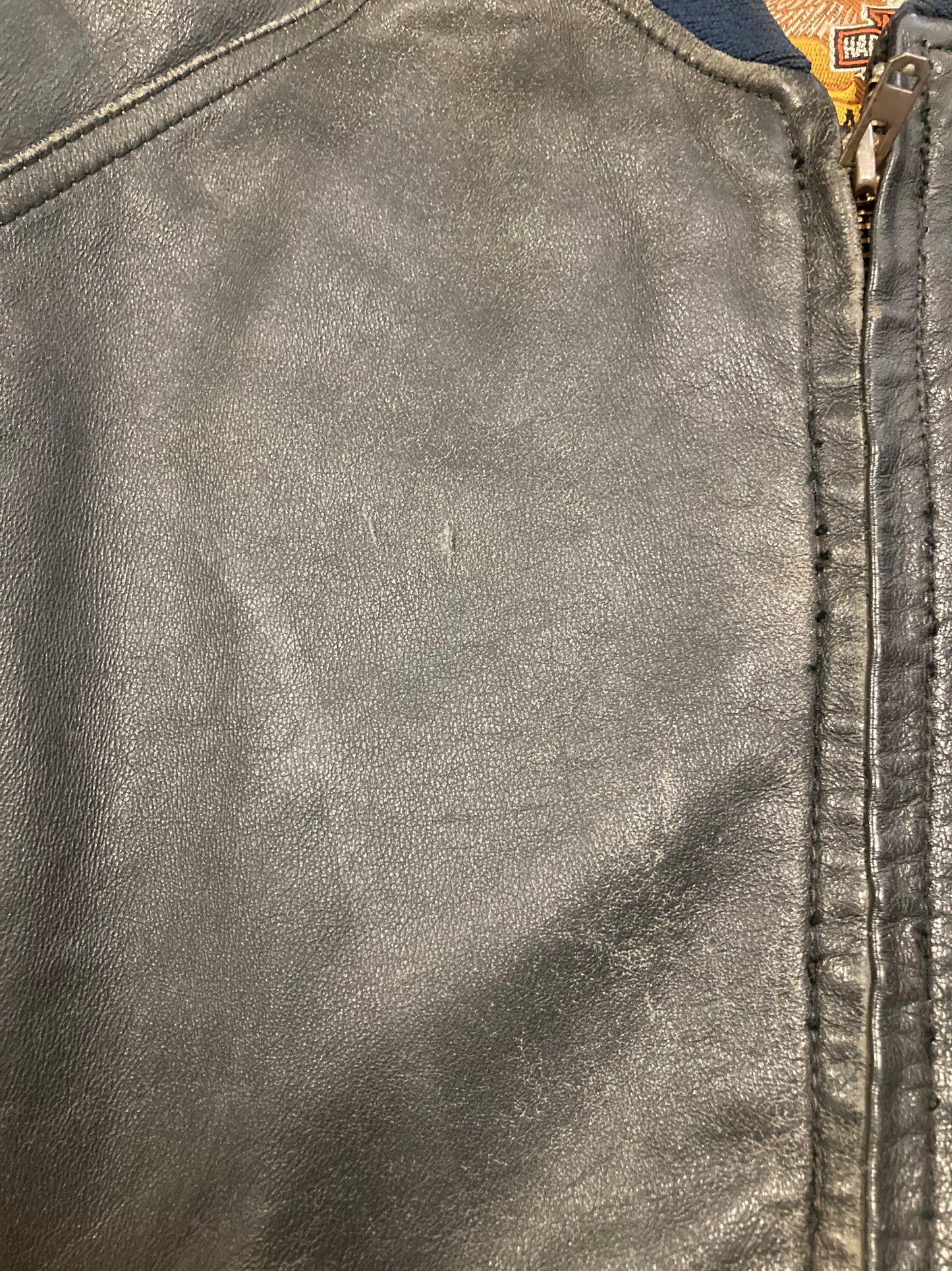 Chaqueta Bomber Leather Harley Davidson 90s Vintage - L