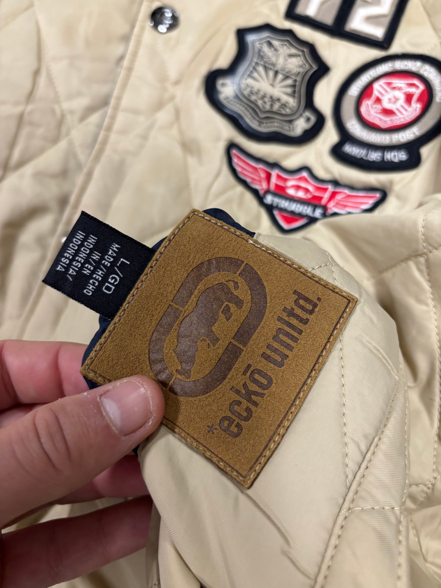 Chaqueta Hip Hop Sample Reversible Bomber Ecko Unltd 90s Vintage - L