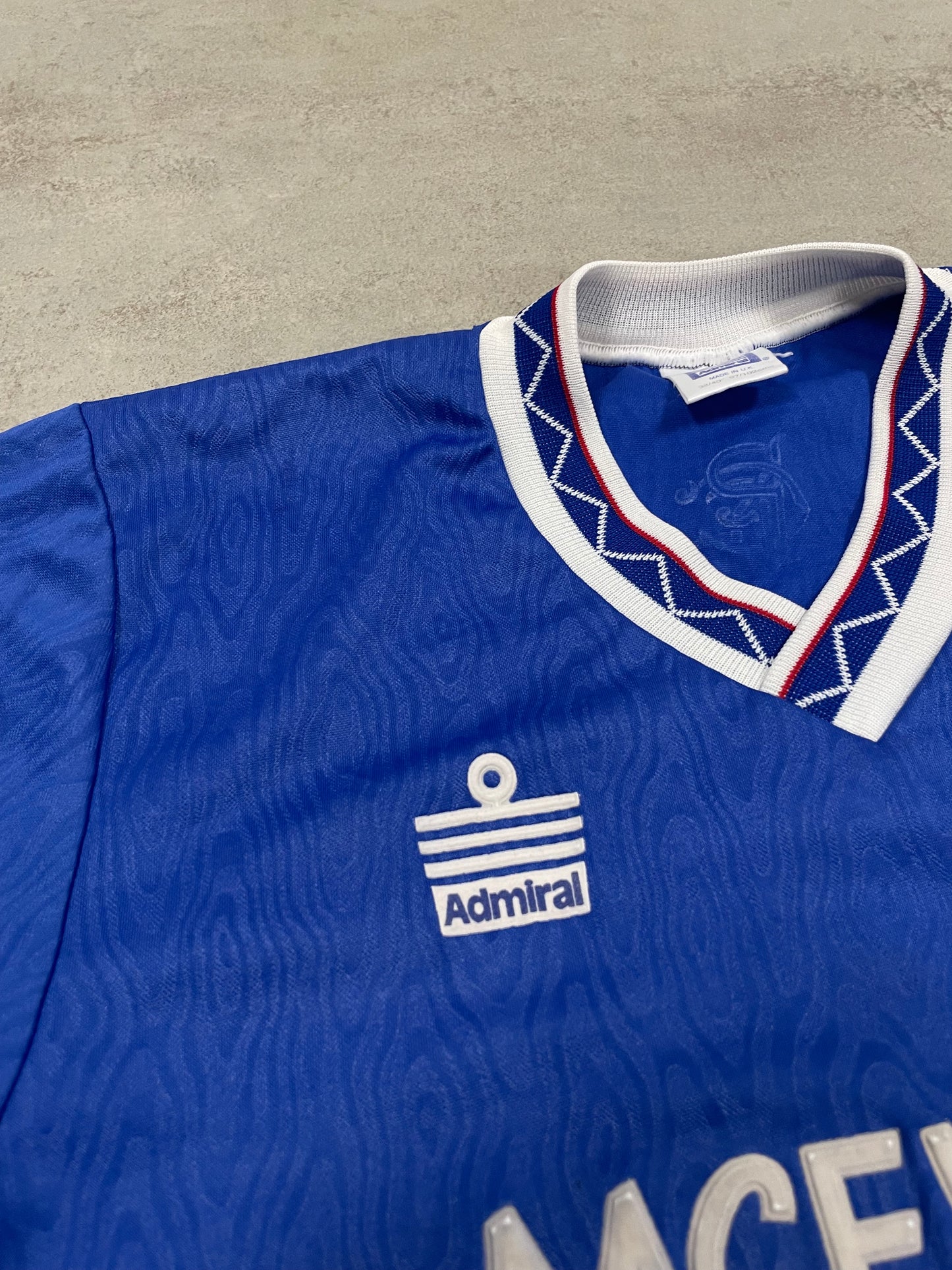 Camiseta Fútbol Vintage Admiral 1990-92 Rangers Kit - L