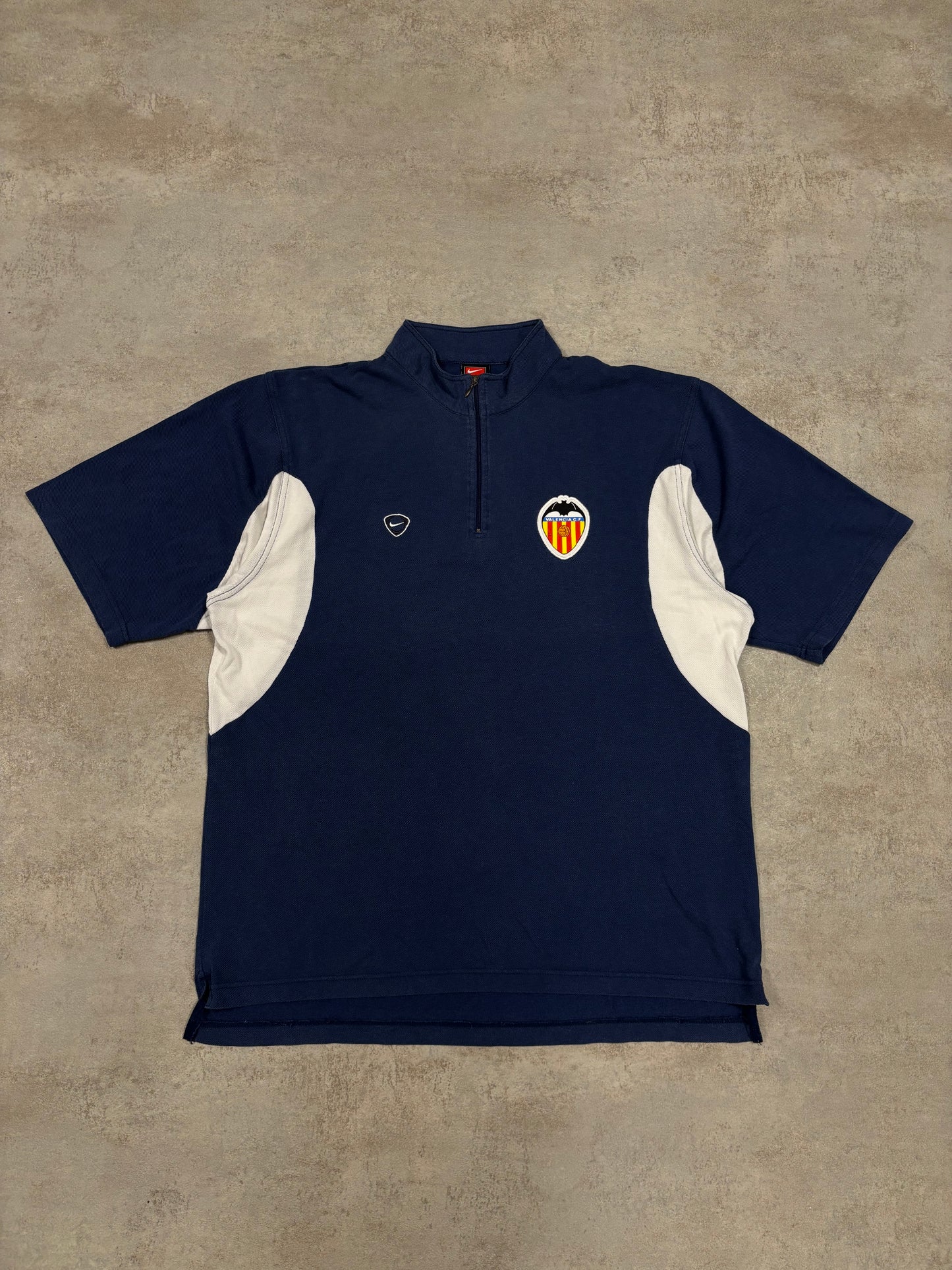 Camiseta Half Zip Valencia 2000/01 Vintage - XL