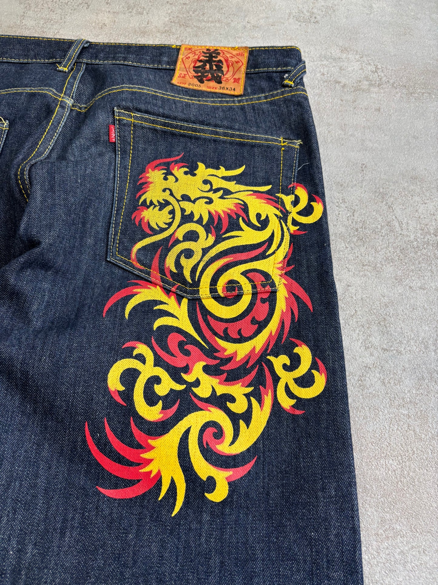 Vaqueros Índigo Evisu 00s Vintage - L