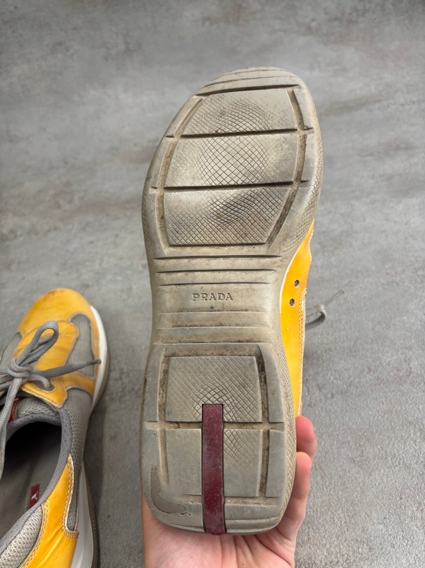 Zapatos Prada America’s Cup Charol ‘Yellow Grey’ - 43