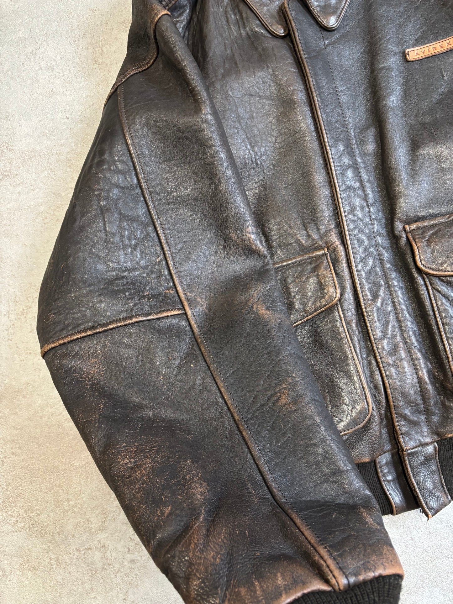 Chaqueta Cuero Avirex MacArthur 2001 Vintage - XL