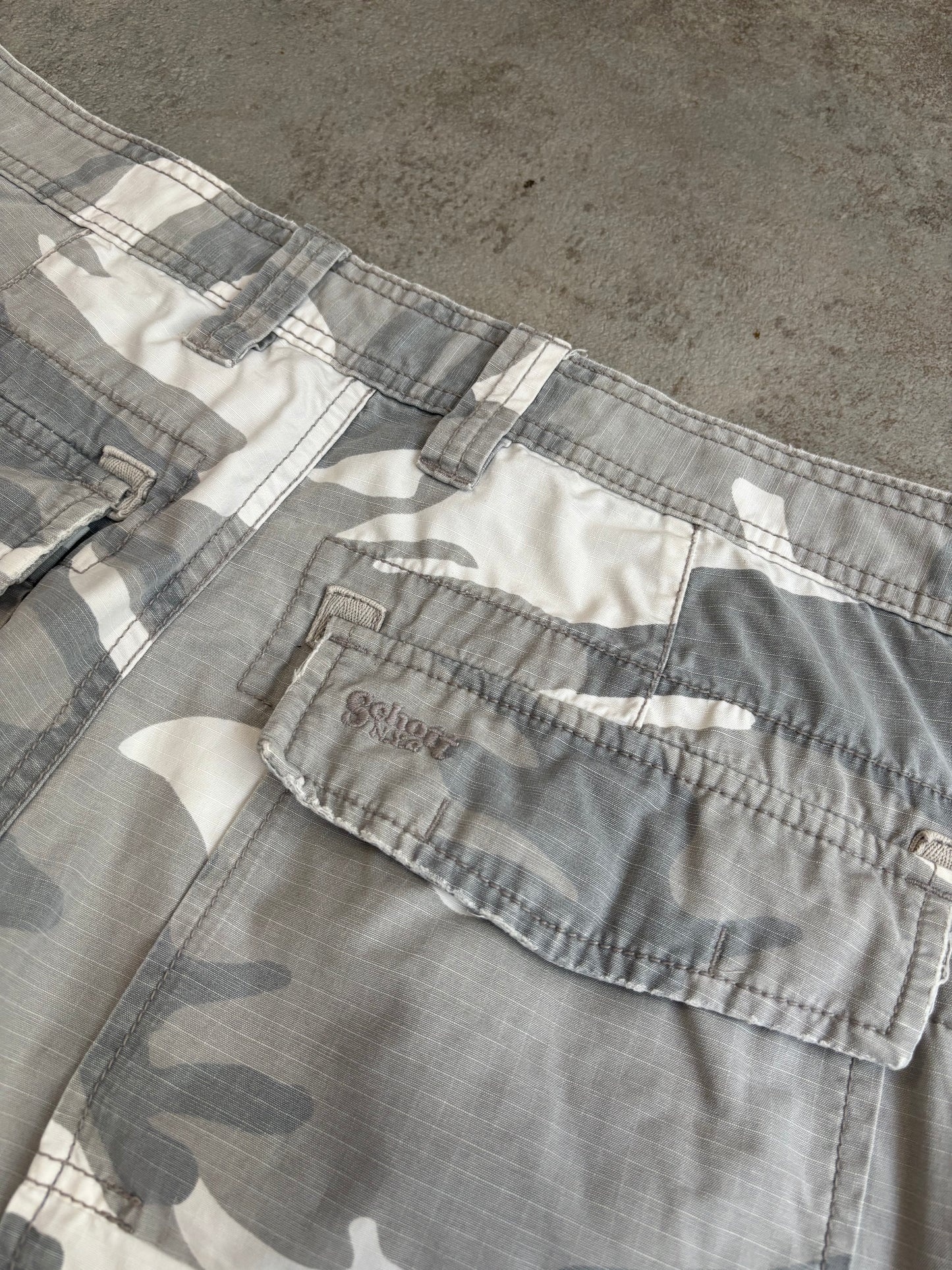 Pantalones Camuflaje Cargo Schott 00s Vintage - L