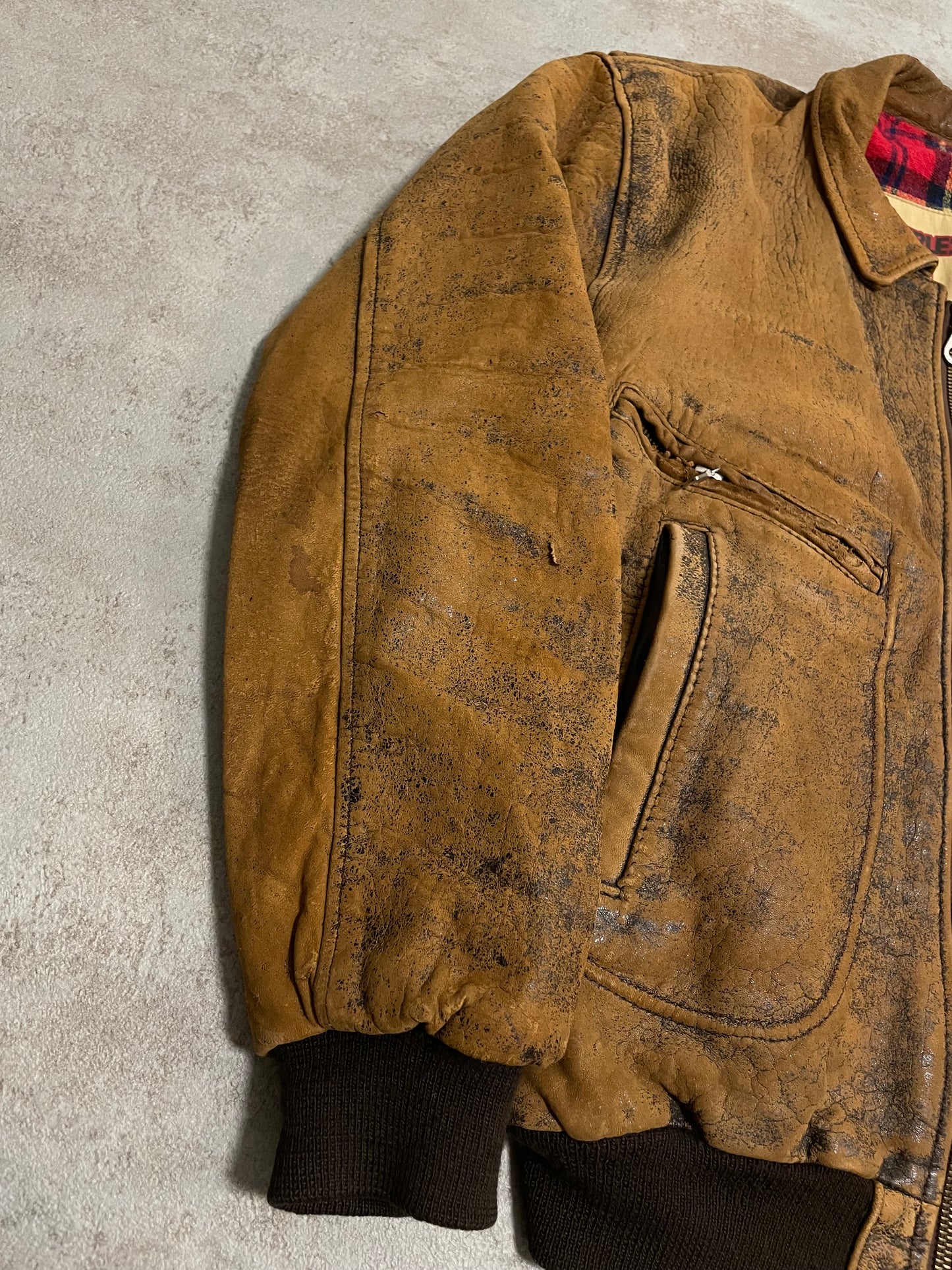 Chaqueta Aviador Cuero Vintage Charles Chevignon 80’s - M