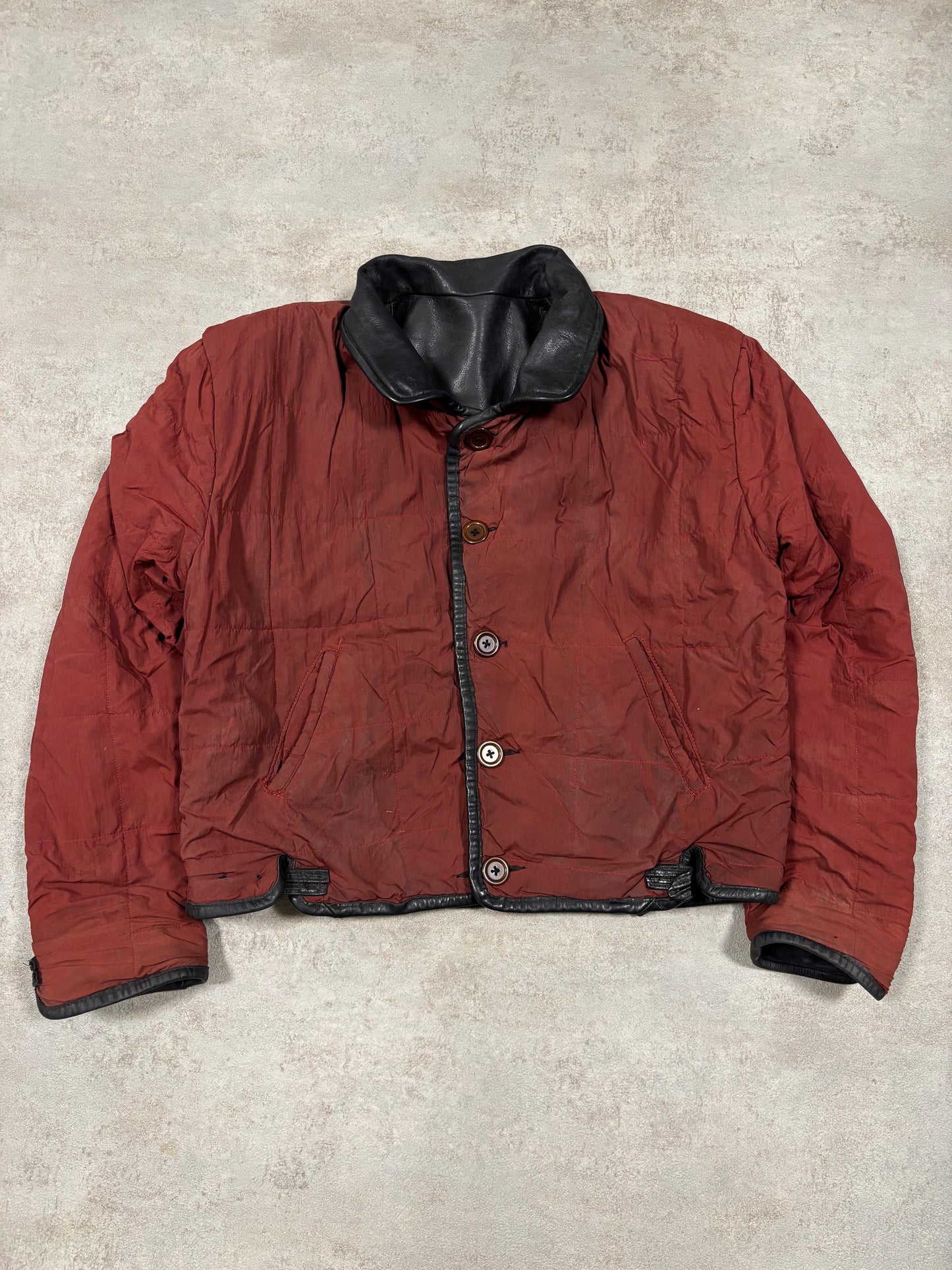 Chaqueta Cuero Marithé François + Girbaud ‘Compagnie des Montagnes et Des Forets’ 80s Vintage - L