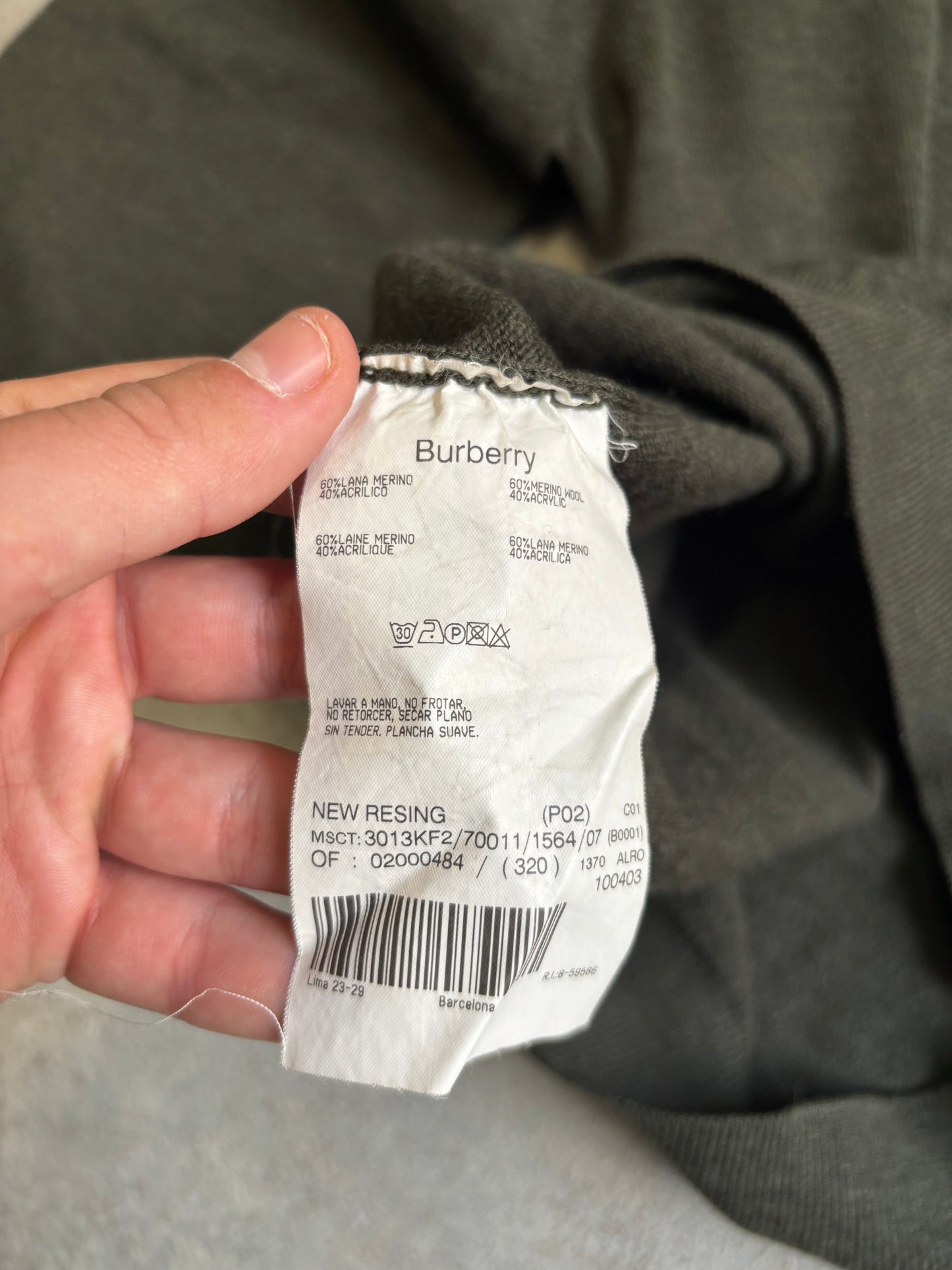 Jersey Cuello Pico Burberry 00s Vintage - L