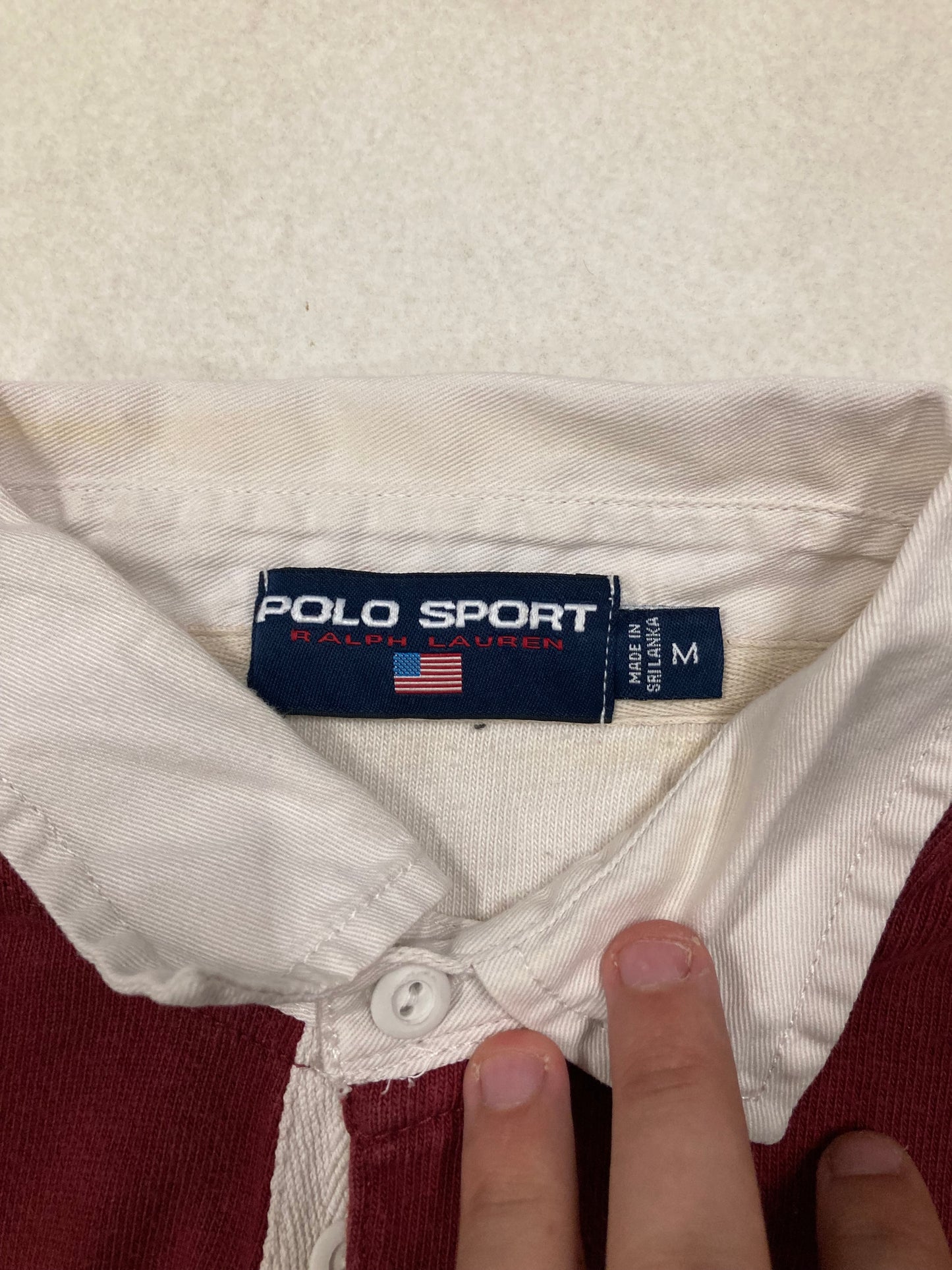 Polo Manga Larga Polo Sport 90s Vintage - M