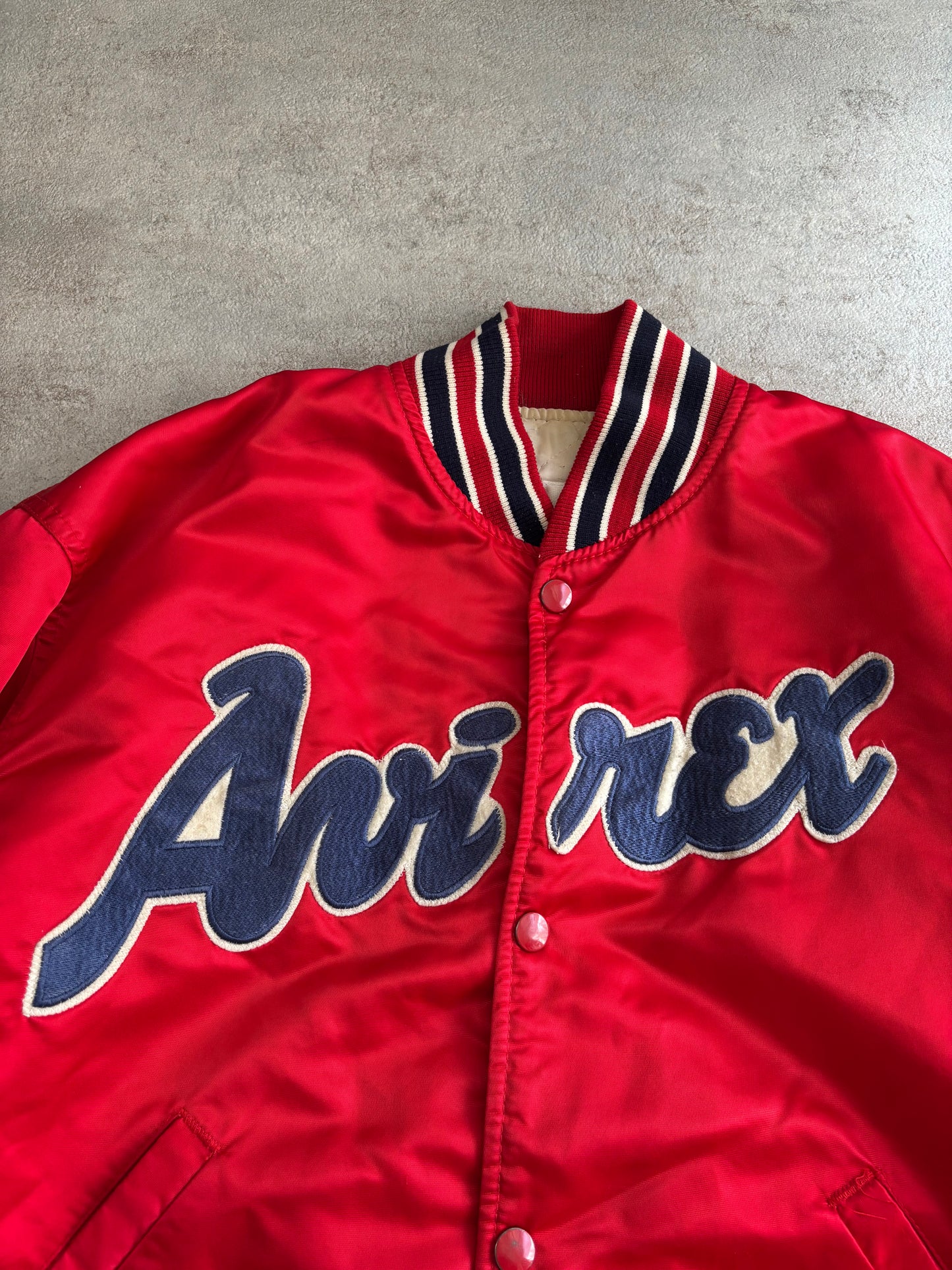 Chaqueta Bomber Varsity Avirex Chicago 1990 Vintage - L