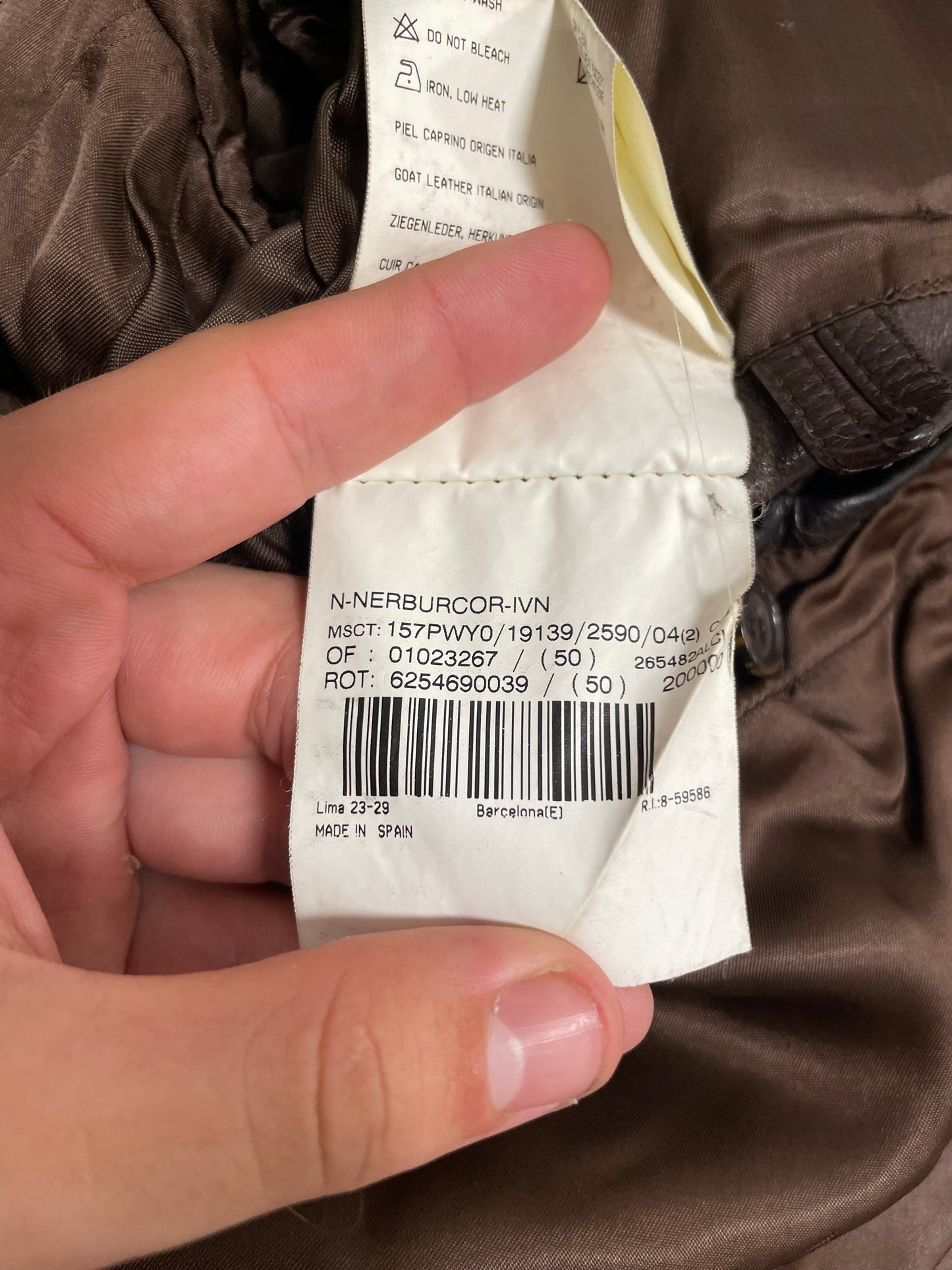 Chaqueta Piel Faded Burberry 00s Vintage - M