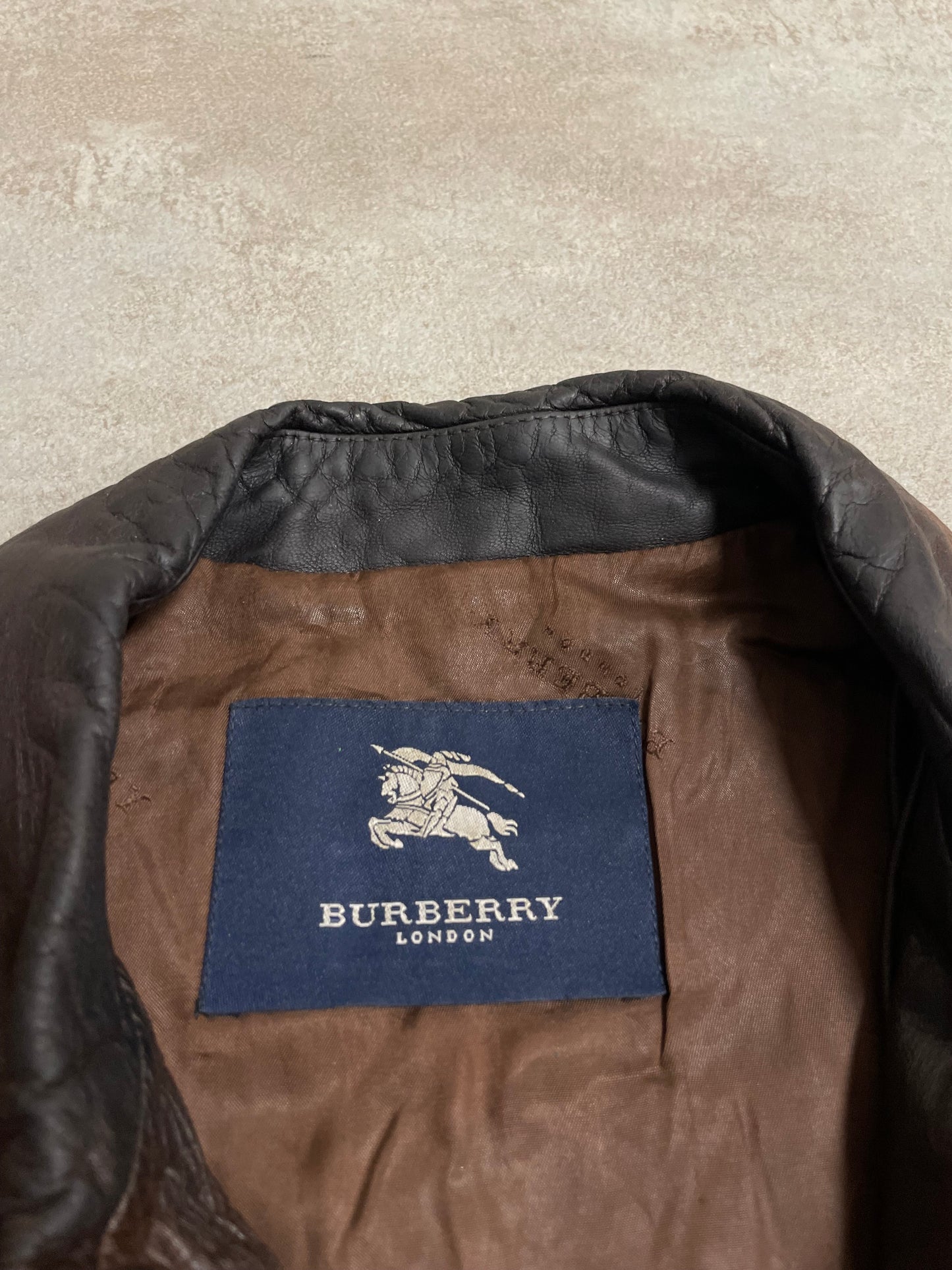 Chaqueta Piel Faded Burberry 00s Vintage - M
