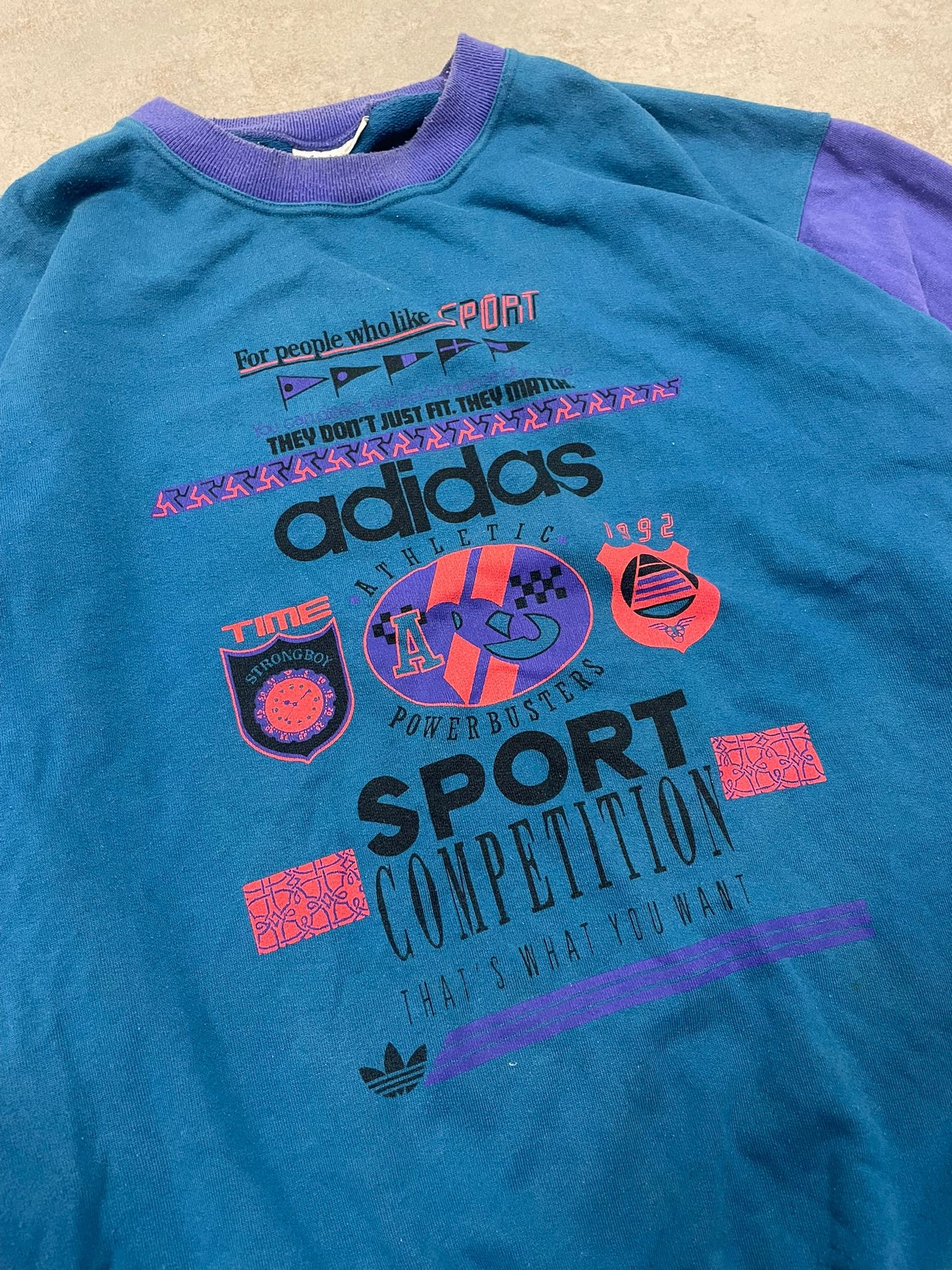 Sudadera Gráfica Adidas Sport 1992 Vintage - M