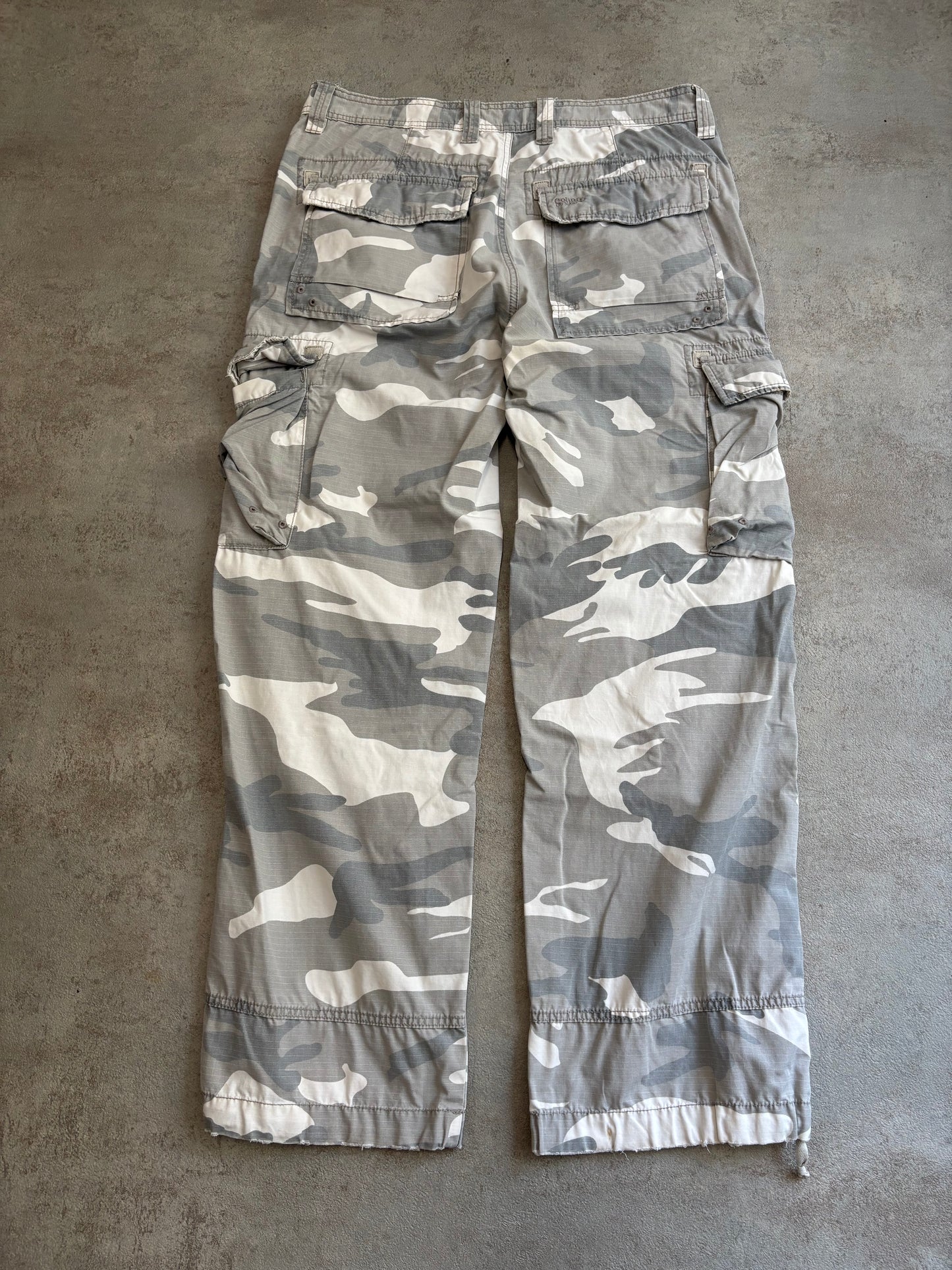 Pantalones Camuflaje Cargo Schott 00s Vintage - L