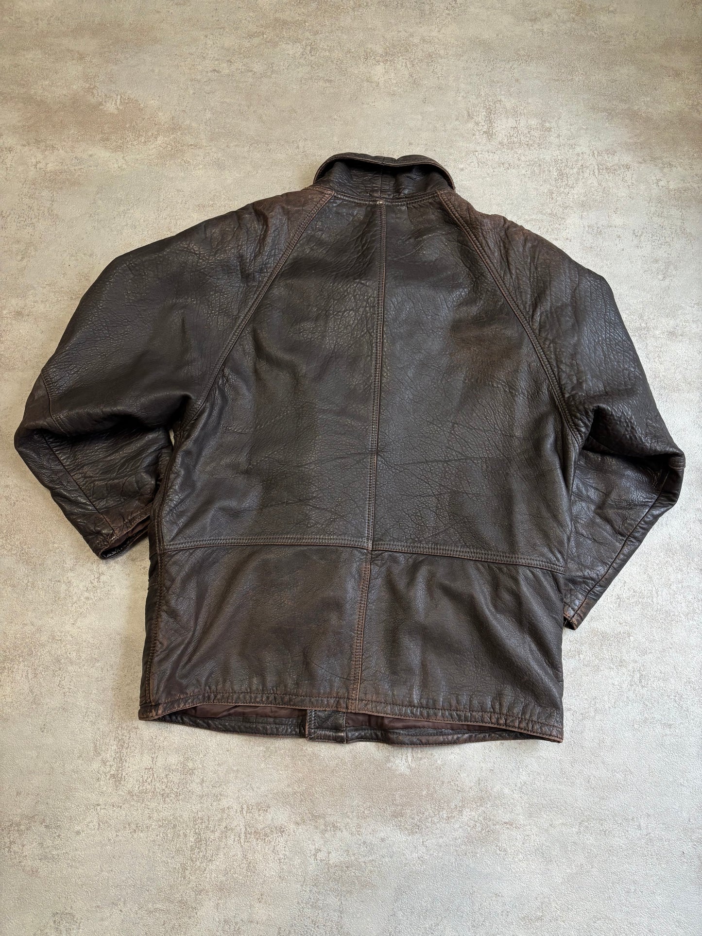 Abrigo Largo Cuero Marithé François + Girbaud Millesimes 00s Vintage - L