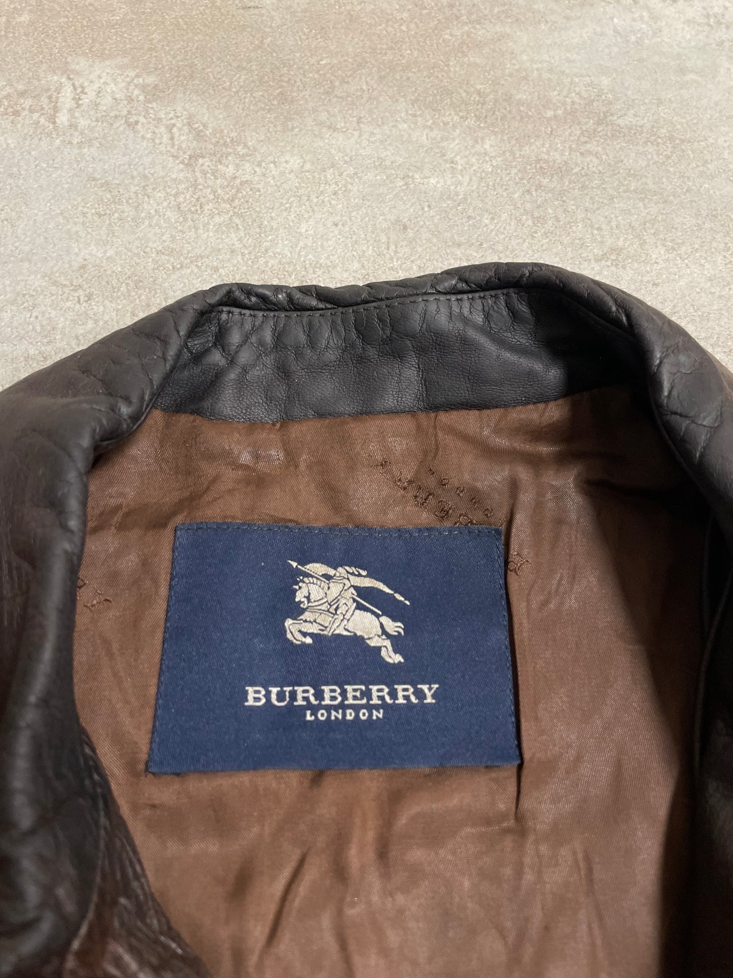 Chaqueta Piel Faded Burberry 00s Vintage - M