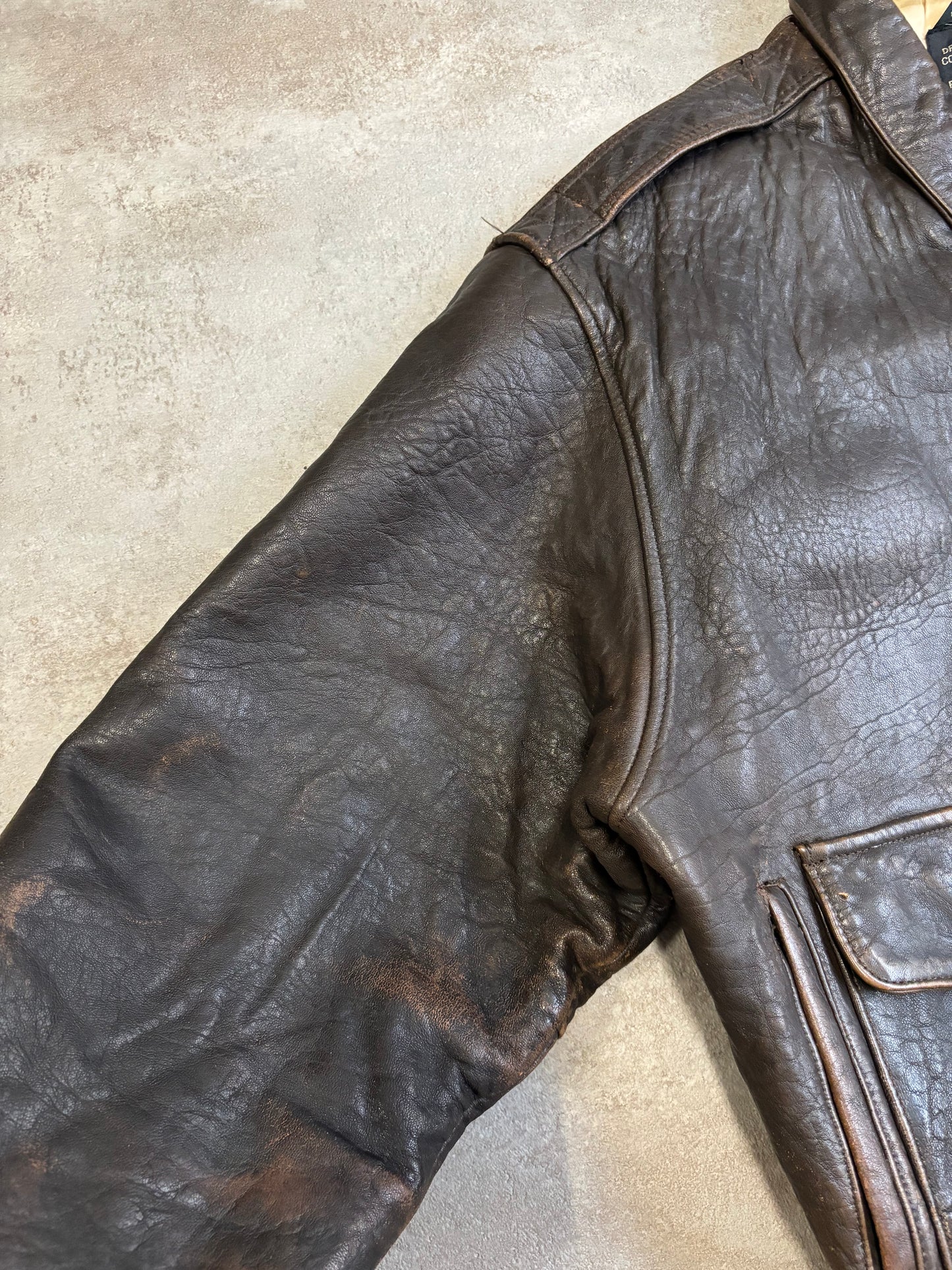 Chaqueta Cuero Avirex MacArthur 2001 Vintage - XL