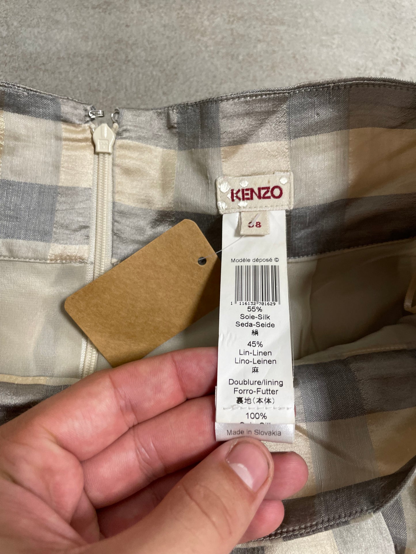 Falda 3/4 Cuadros Kenzo 00s Vintage - S