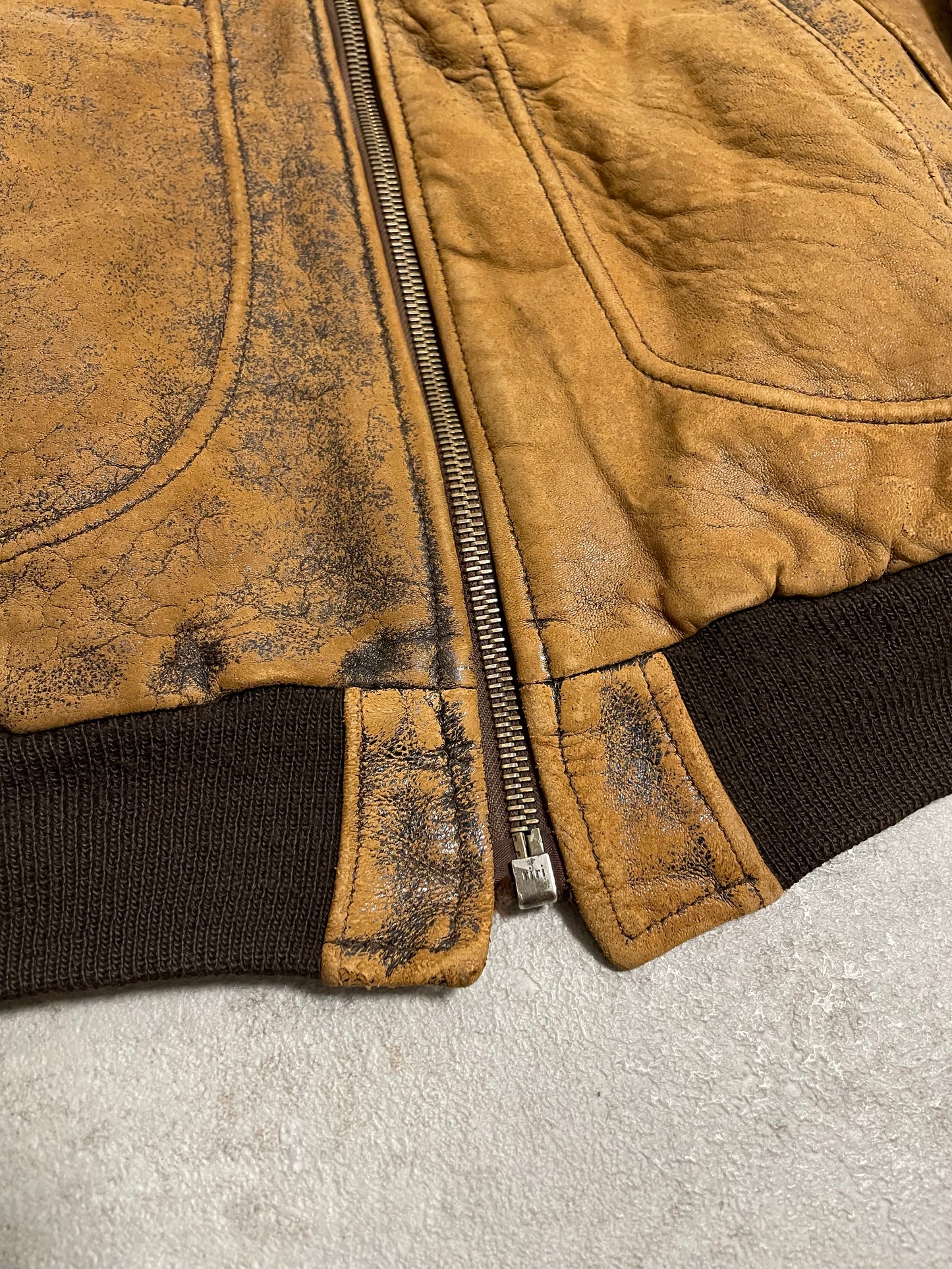 Chaqueta Aviador Cuero Vintage Charles Chevignon 80’s - M