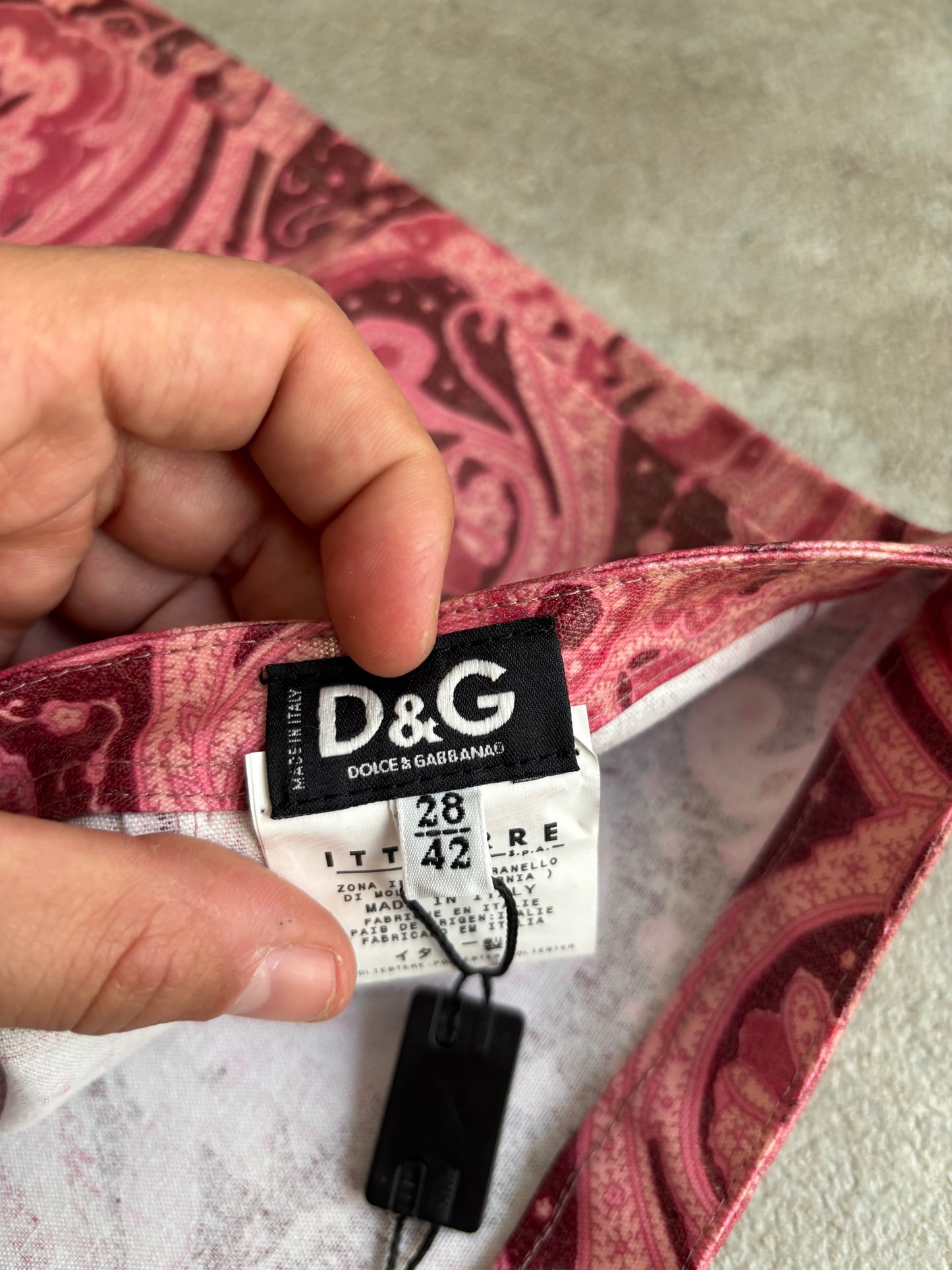Falda Deadstock ‘Plastic Full Print’ Dolce & Gabbana 2000 Vintage - M