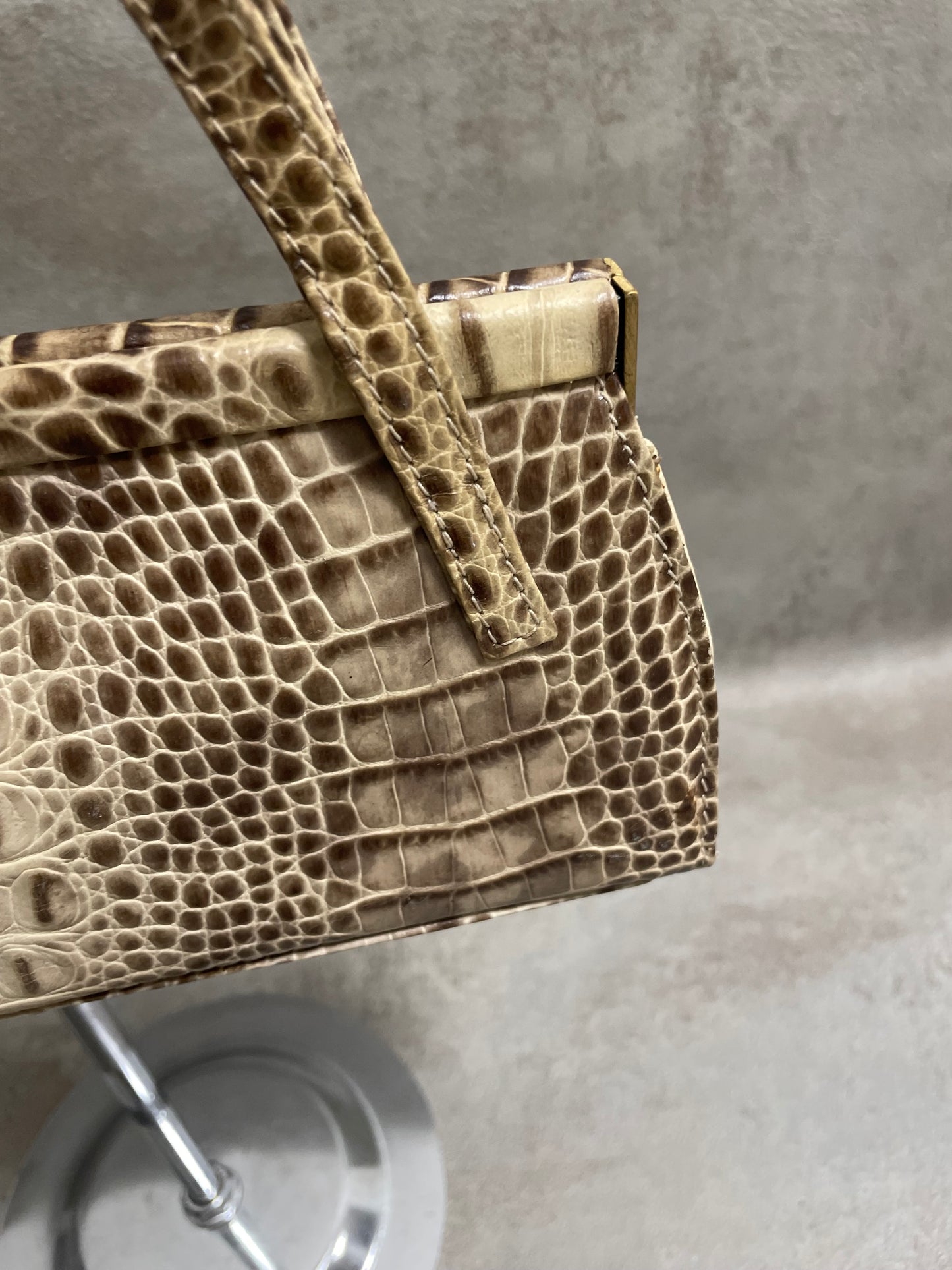 Bolso Baguette Piel ‘Estampado Cocodrilo’ Pierre Cardin 90s Vintage