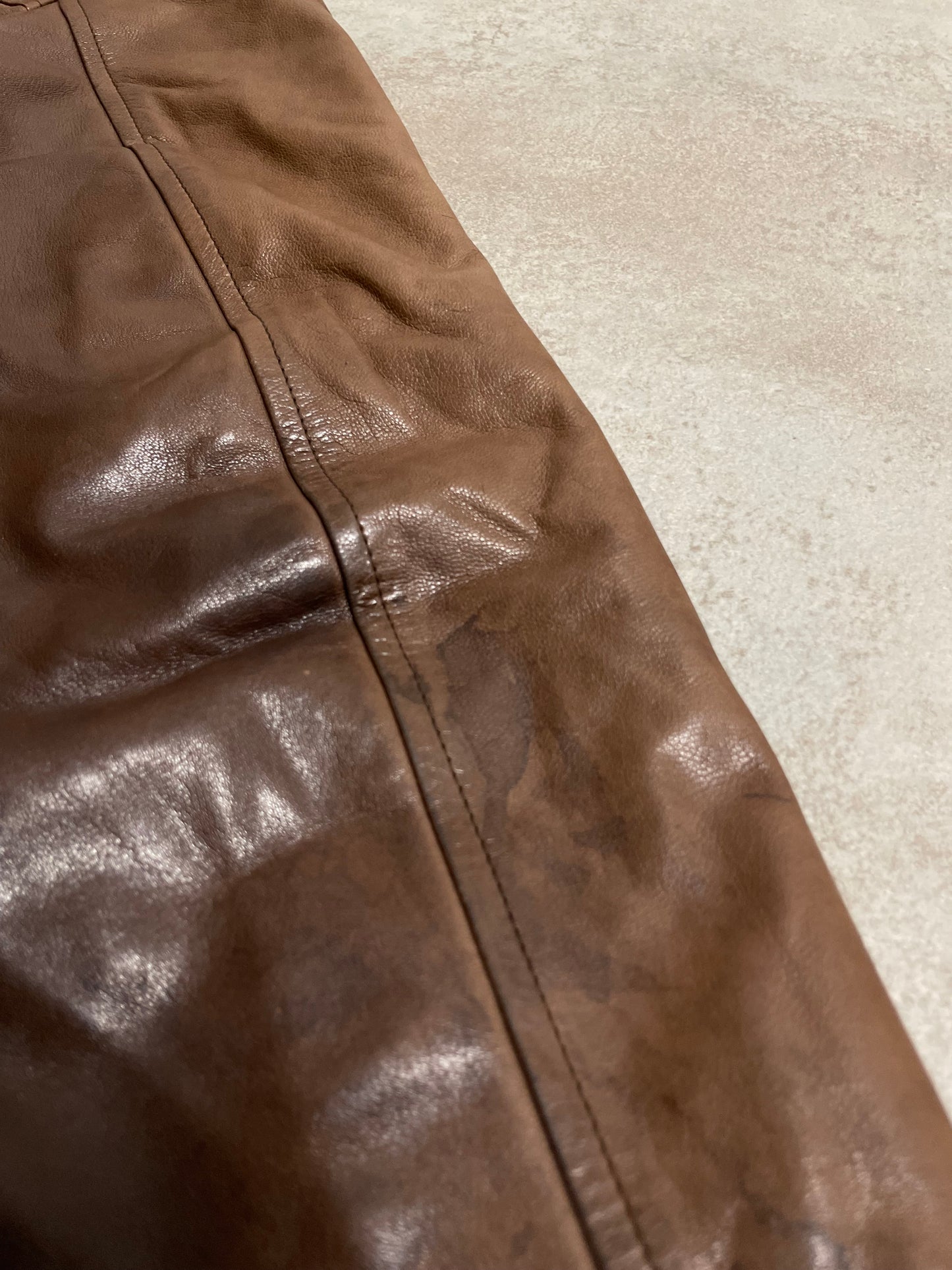 Chaqueta Piel Faded Burberry 00s Vintage - M