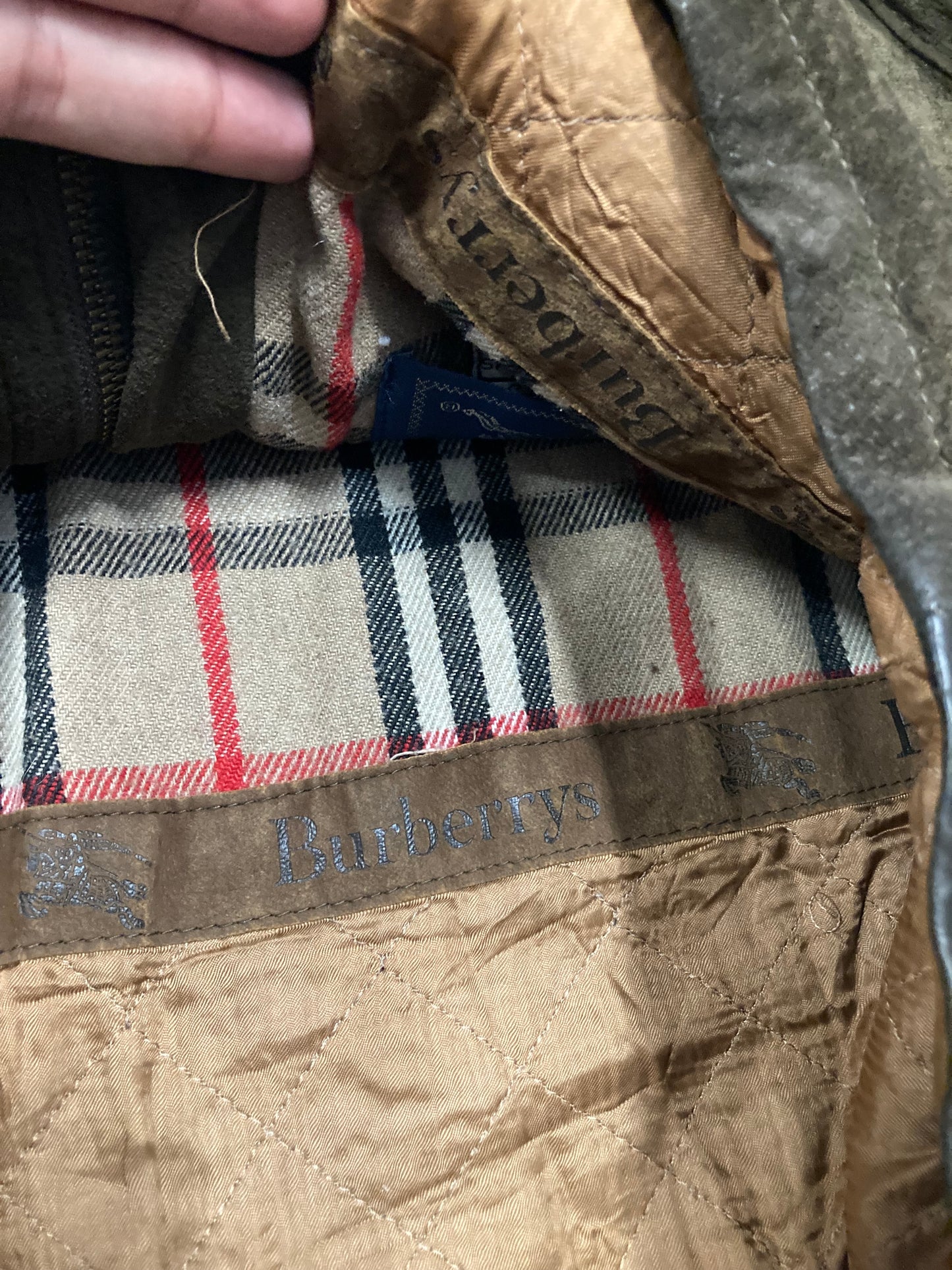 Abrigo Largo Burberry ‘Novacheck’ 80s Vintage - L