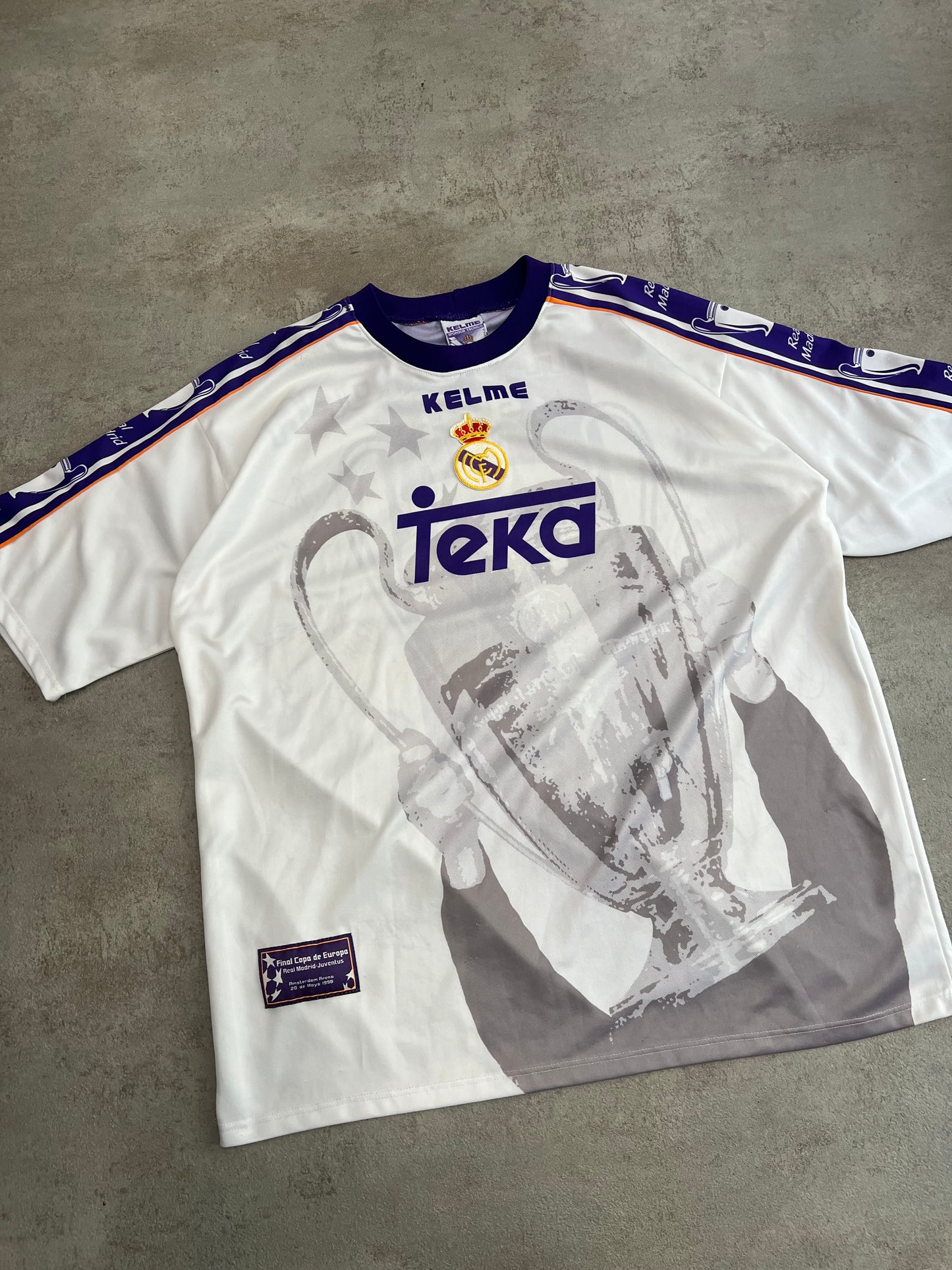 Camiseta Fútbol Vintage Kelme Real Madrid ‘Campeones ‘ 1998 Special Edition Kit - XL