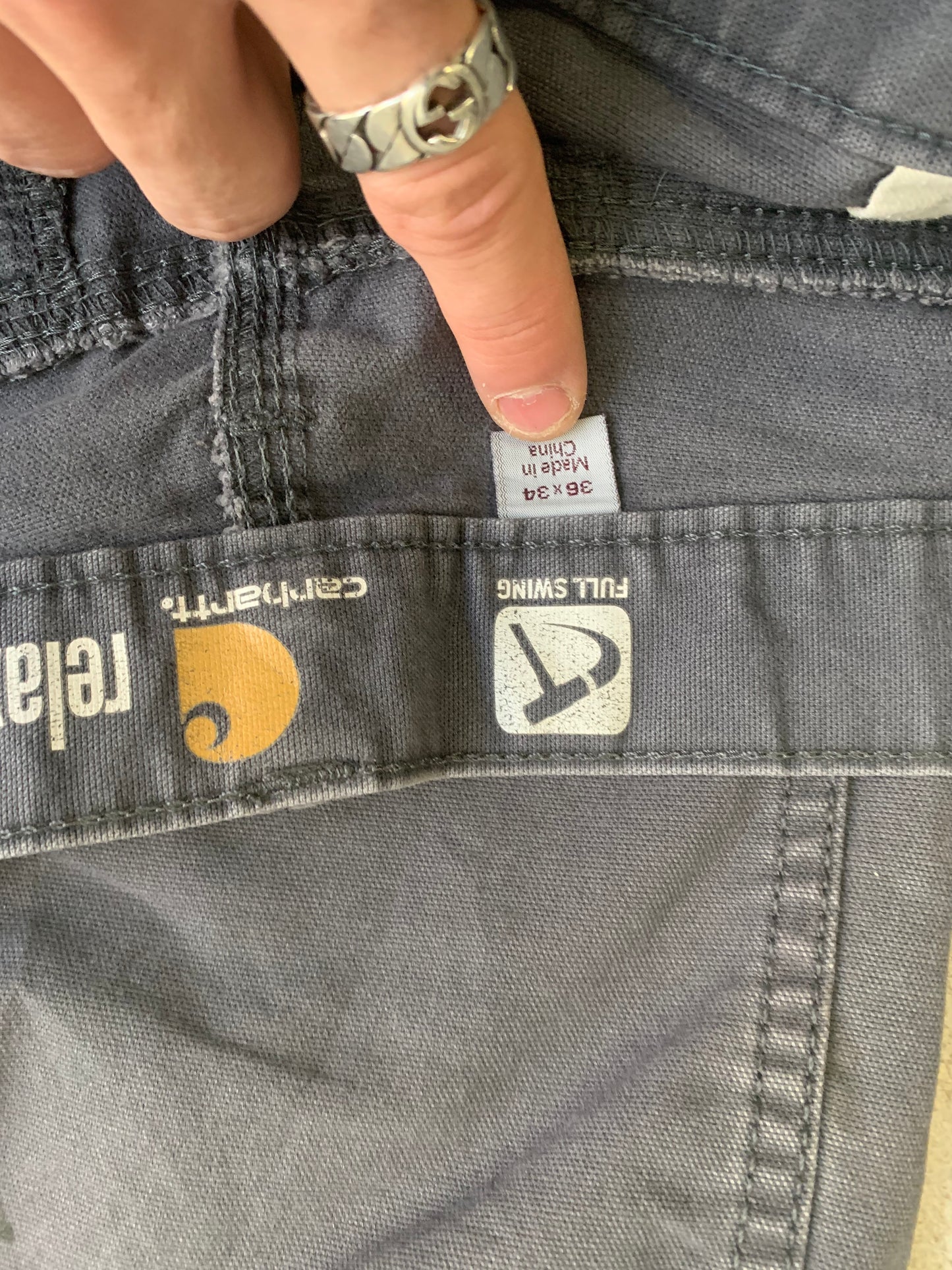 Pantalones Rectos Vintage Carhartt Trashed - L