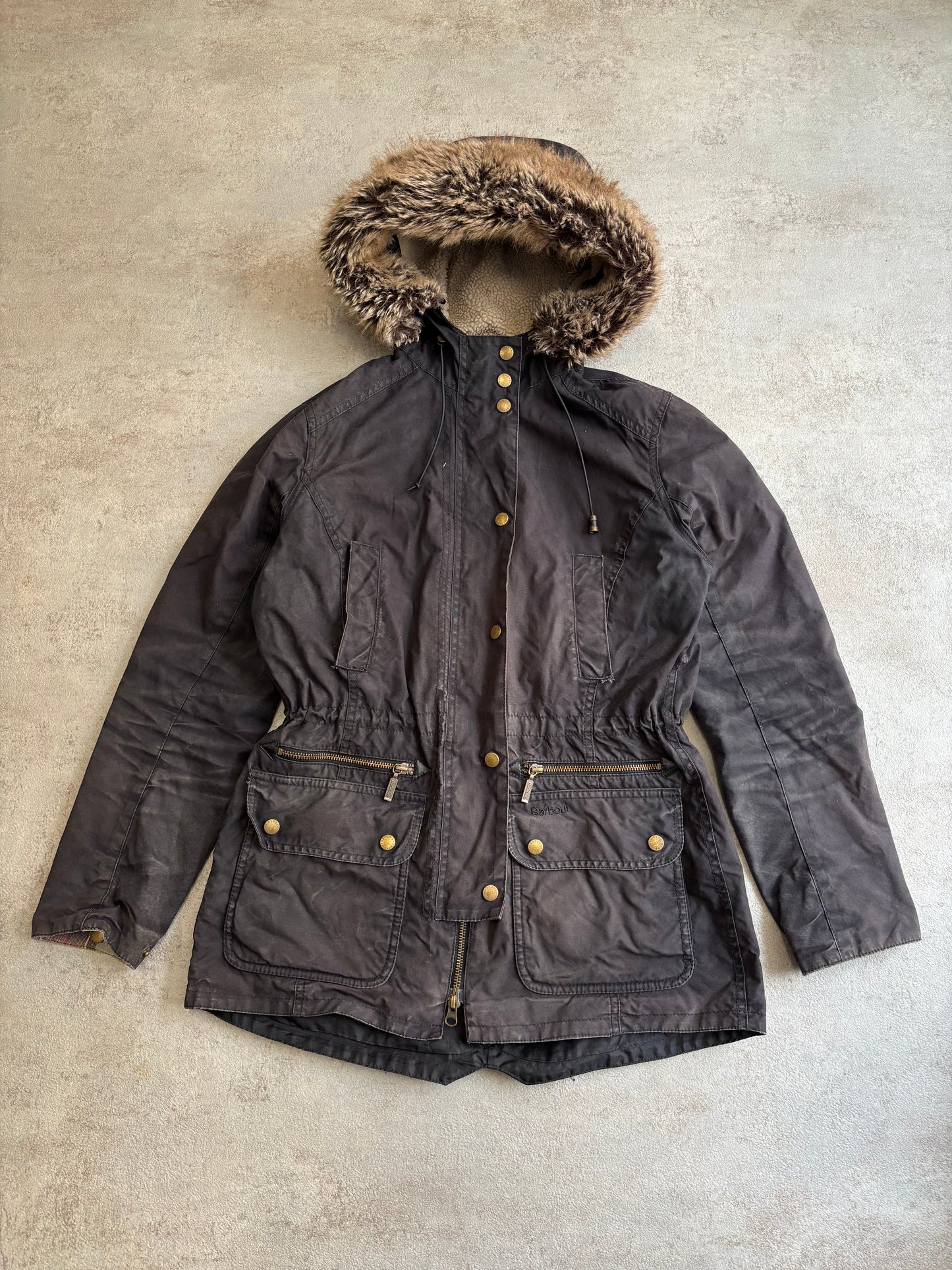 Parka Barbour Kelsall Waxed Cotton 00s Vintage - S Woman