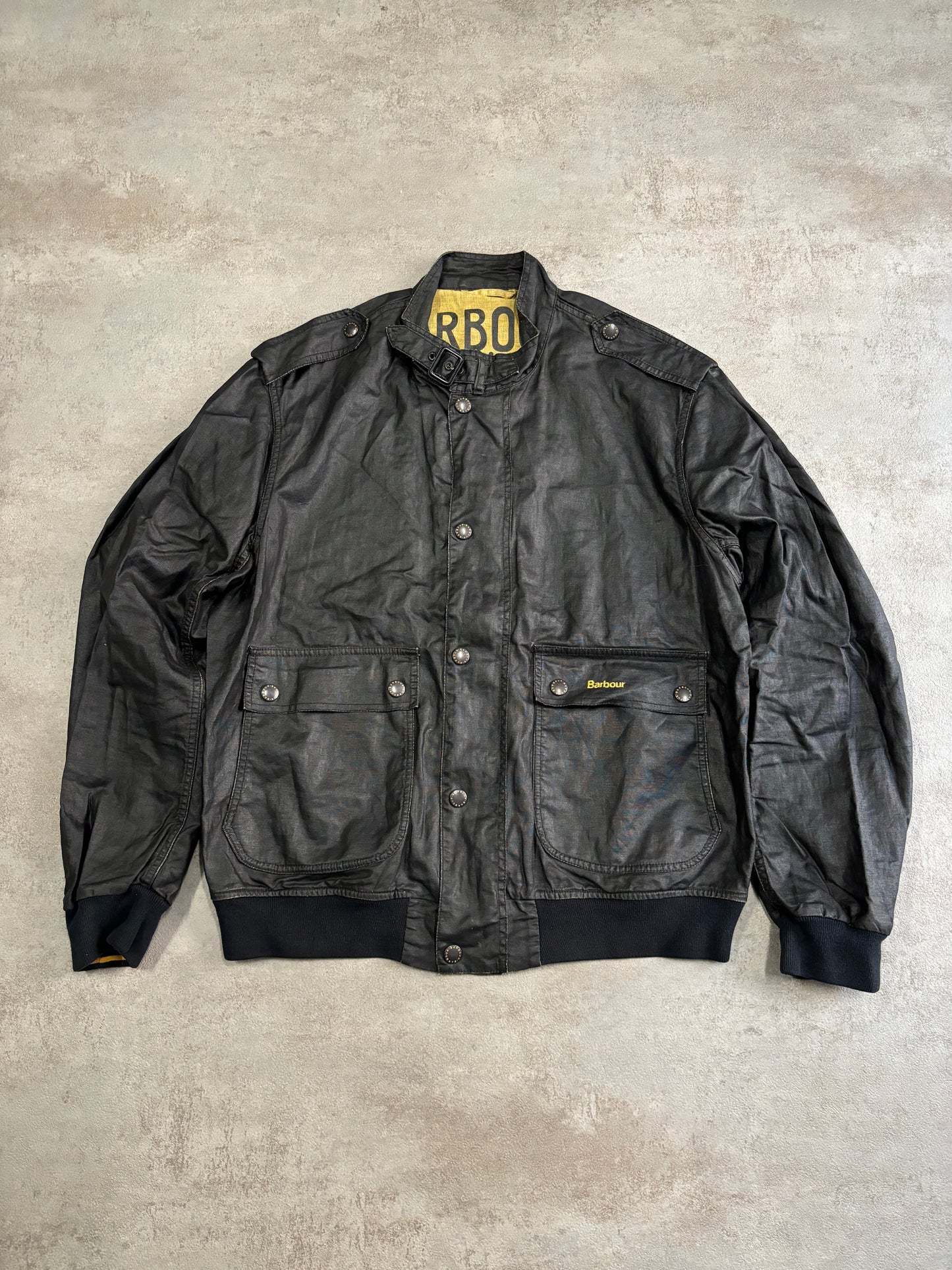 Chaqueta Cuero Encerada Barbour 00s Vintage - L
