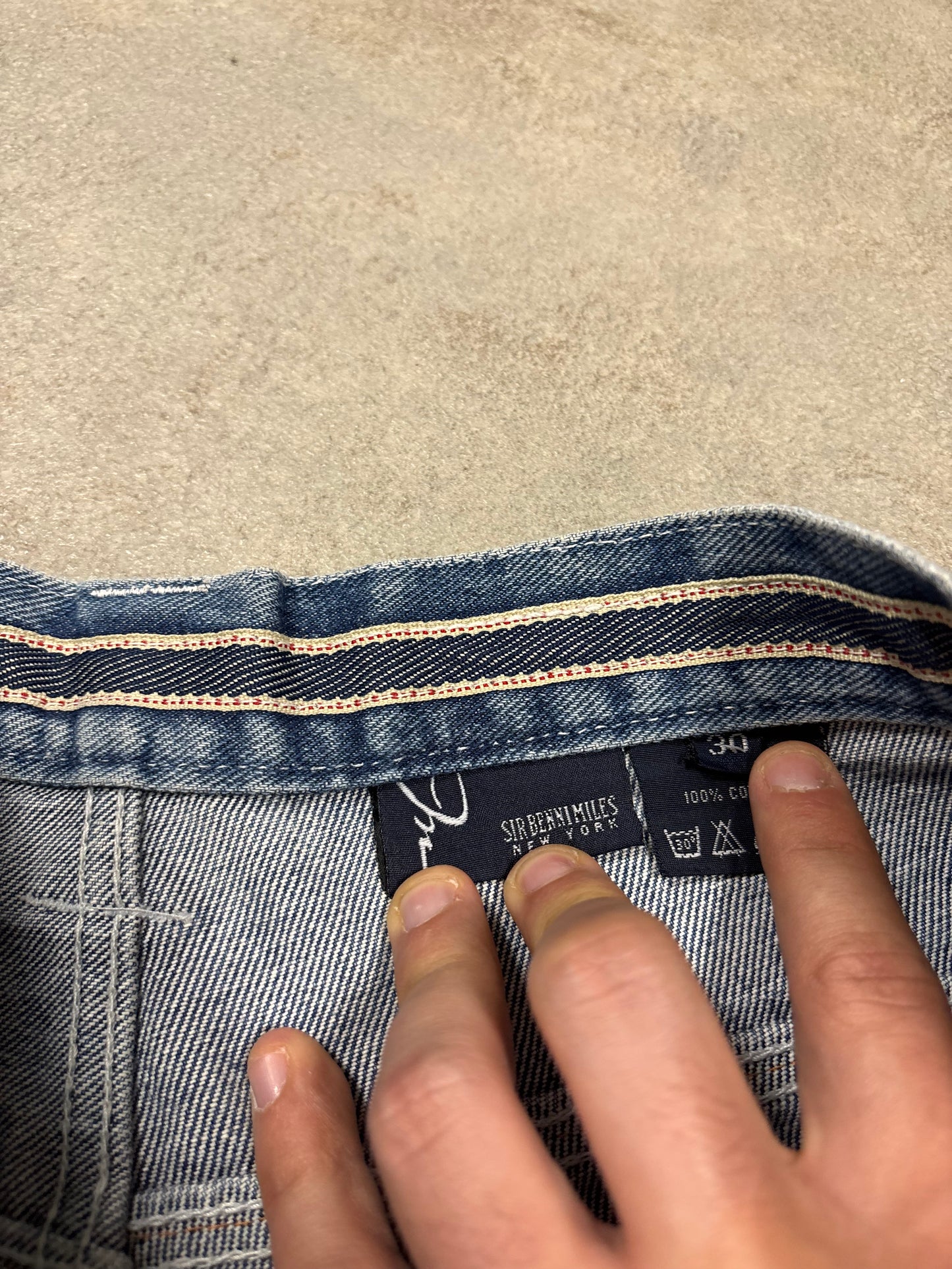 Pantalones Baggy ‘Logo Embroidered’ Sir Benni Miles 00s Vintage - M